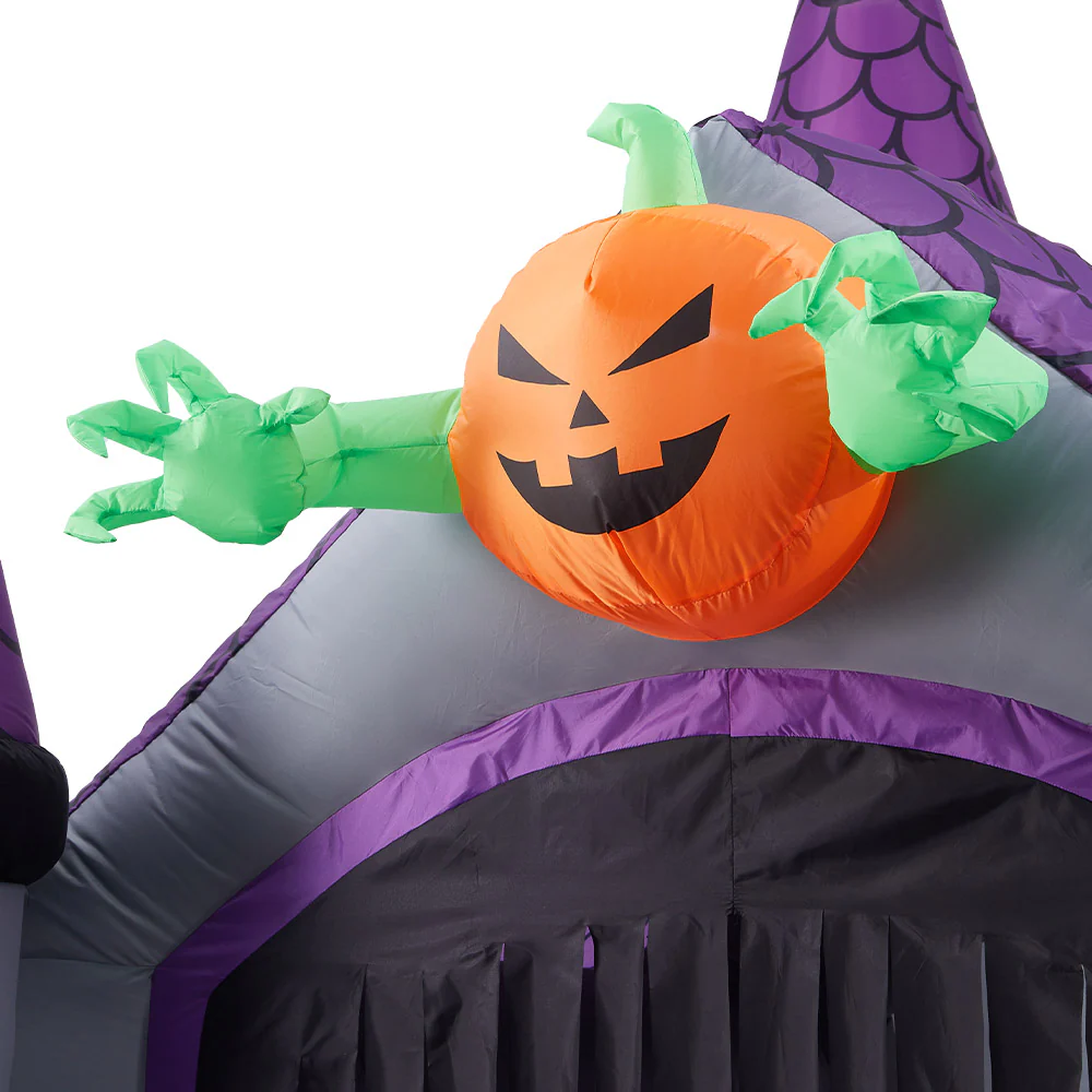 11ft Halloween Haunted House Castle Inflatable With Build-In LED - Image 6