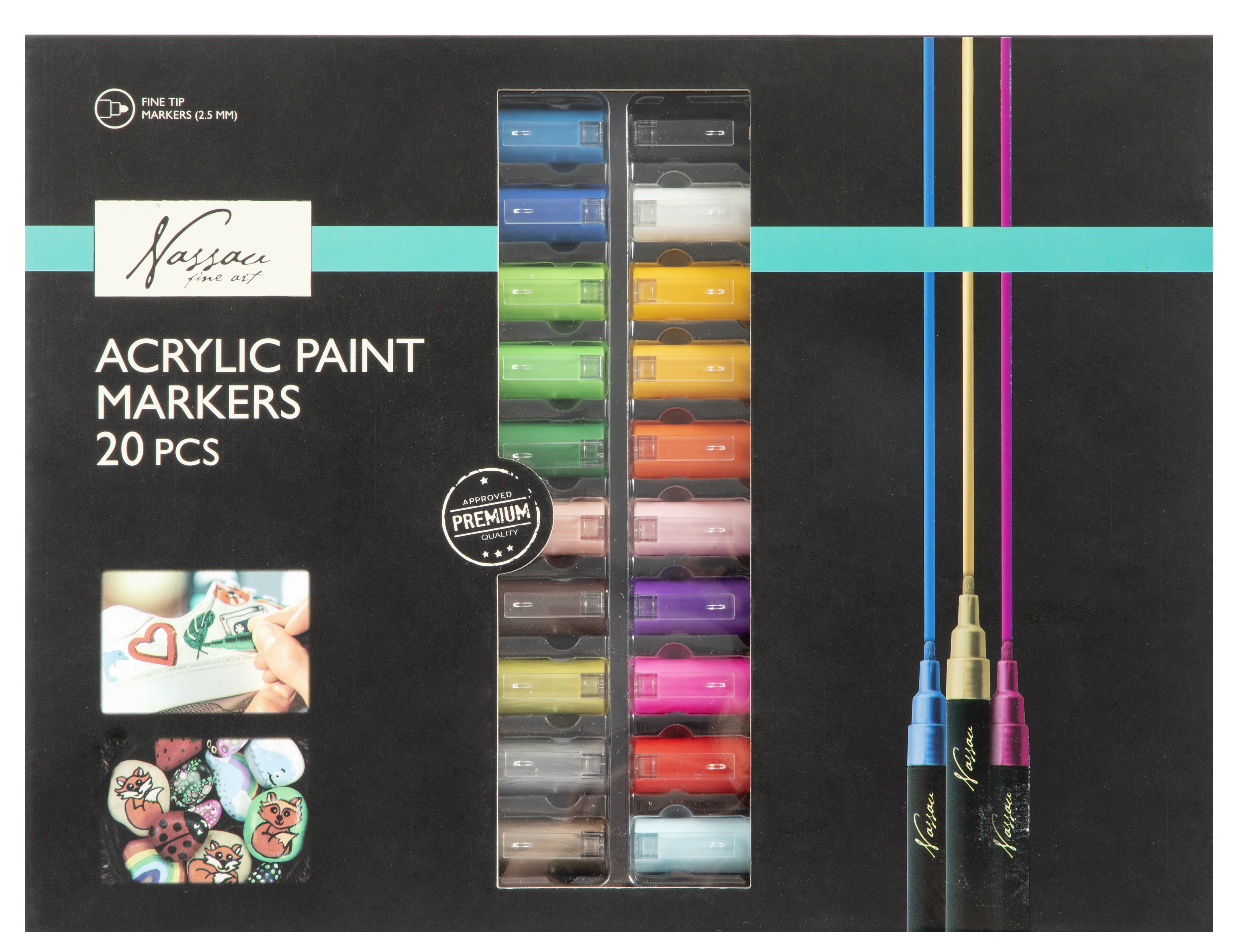 20 Piece Acrylic Markerset - Image 3