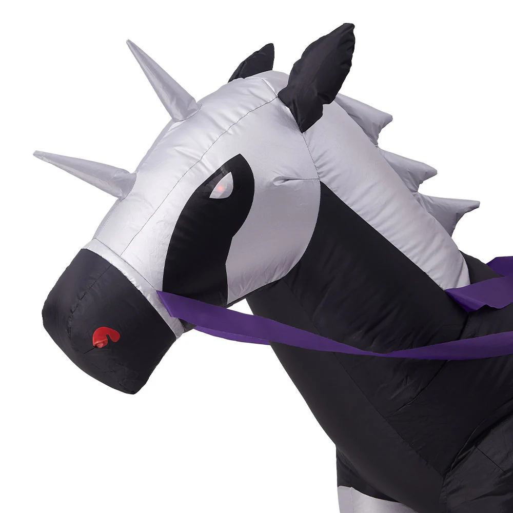 6ft Halloween Grim Reaper Carriage Inflatable With Build-In LED - Image 4