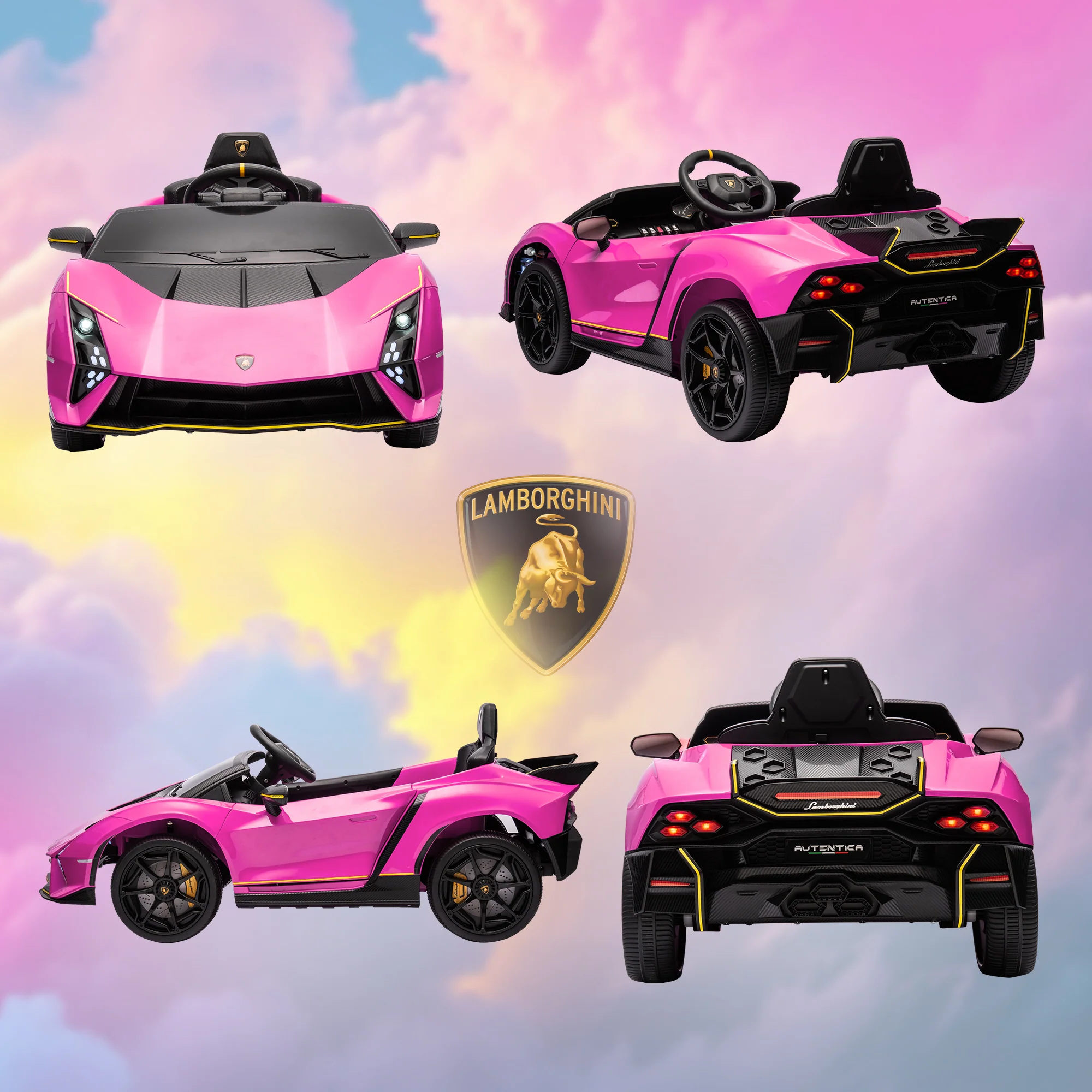 AIYAPLAY 12V Lamborghini Autentica Licensed Ride On Car - Image 18