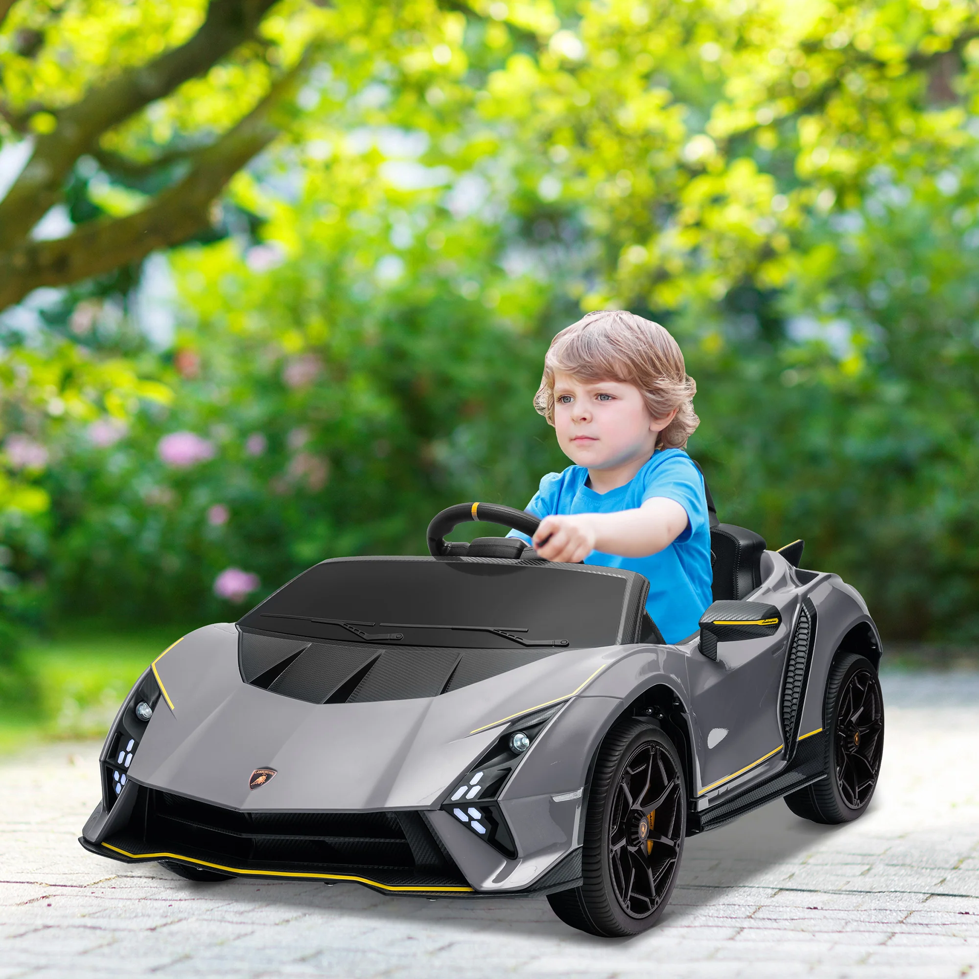AIYAPLAY 12V Lamborghini Autentica Licensed Ride On Car - Image 2