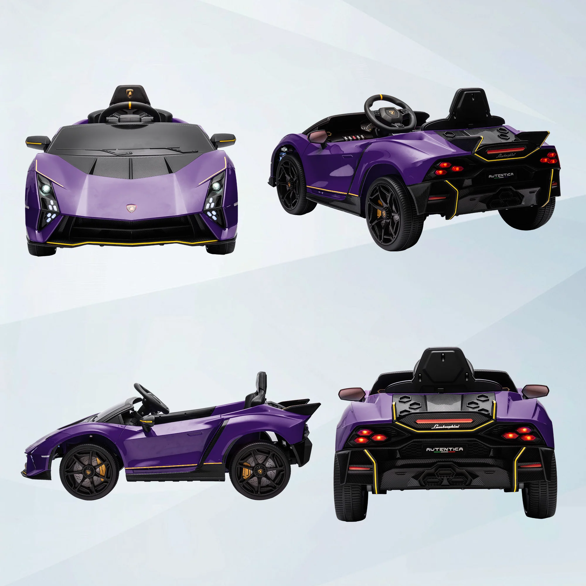 AIYAPLAY 12V Lamborghini Autentica Licensed Ride On Car - Image 26