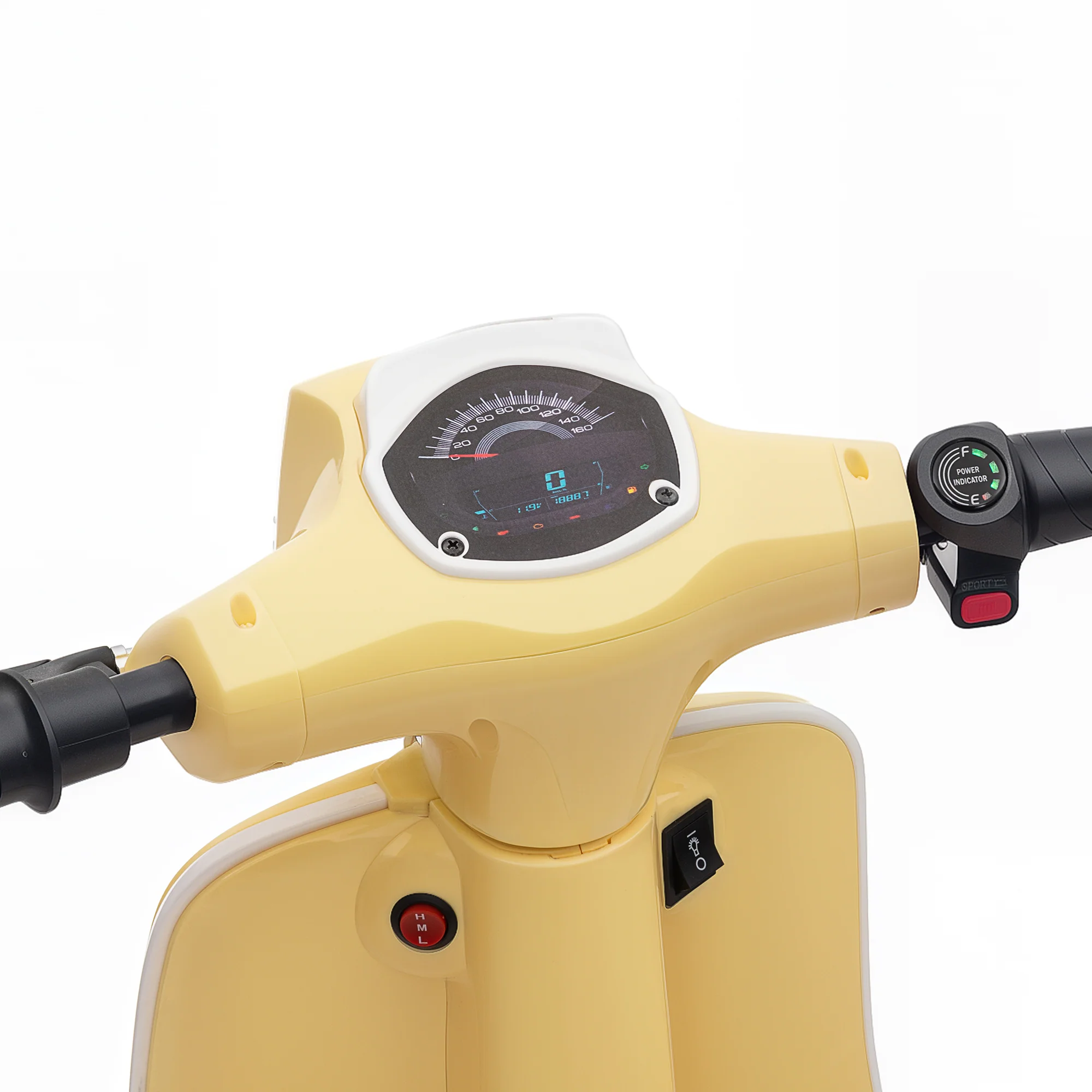 AIYAPLAY 24V Battery Powered Ride On Motorcycle With Manual Throttle, Beige - Image 9