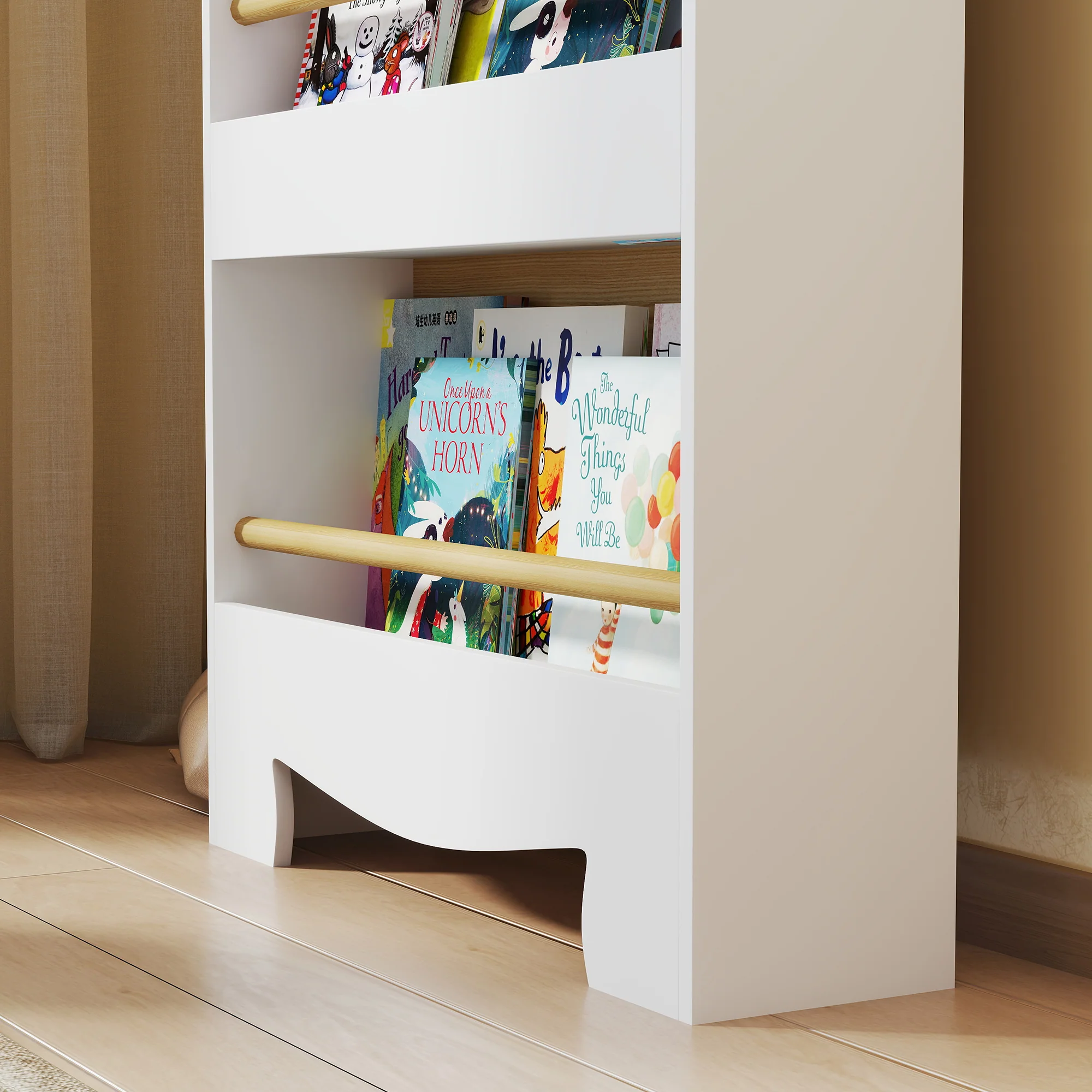 AIYAPLAY 3 Tier Kids Bookshelf Bear Theme Children Bookcase - Image 8