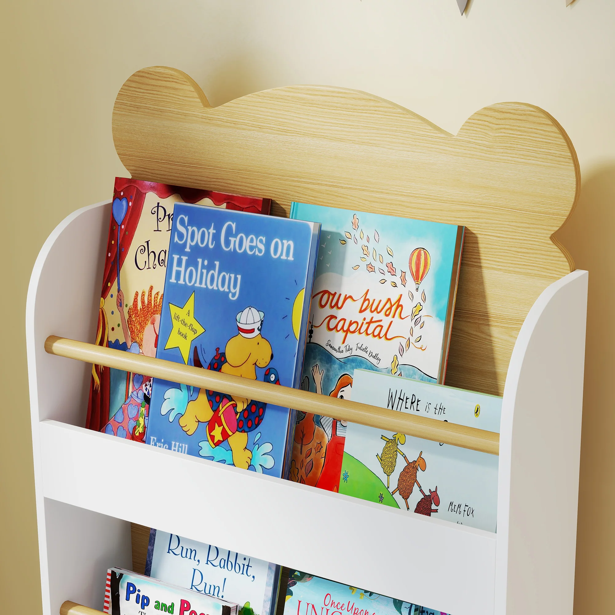 AIYAPLAY 3 Tier Kids Bookshelf Bear Theme Children Bookcase - Image 9