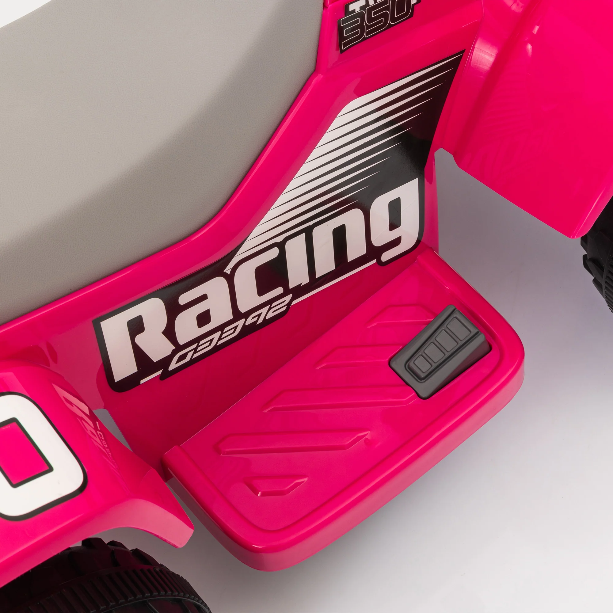 AIYAPLAY 6V Electric Quad Bike For Kids W/ Forward Backward - Yellow/Pink - Image 18