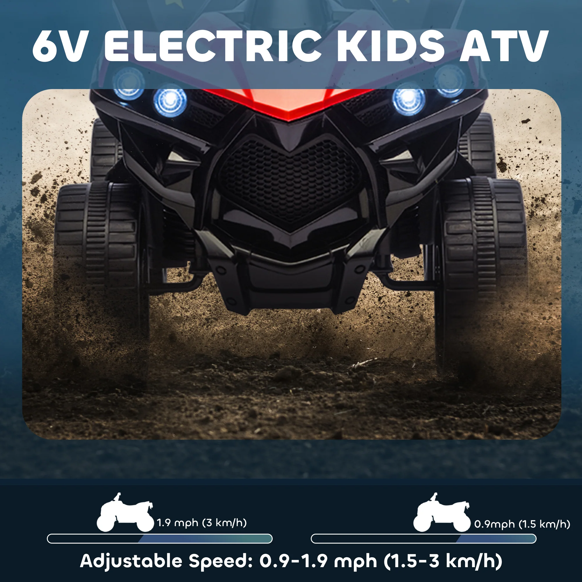 AIYAPLAY 6V Kids ATV, Battery Powered Ride On Car For Ages 3-8 Years - Image 21