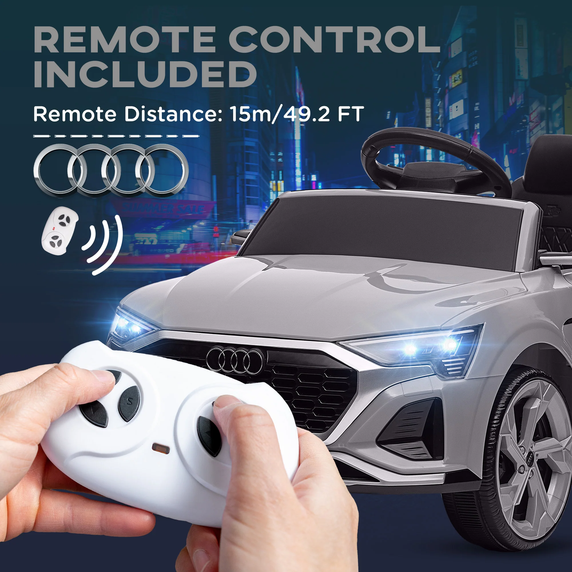 AIYAPLAY Audi Q8 E-tron Sportback Kids Electric Car W/ Remote - Image 13