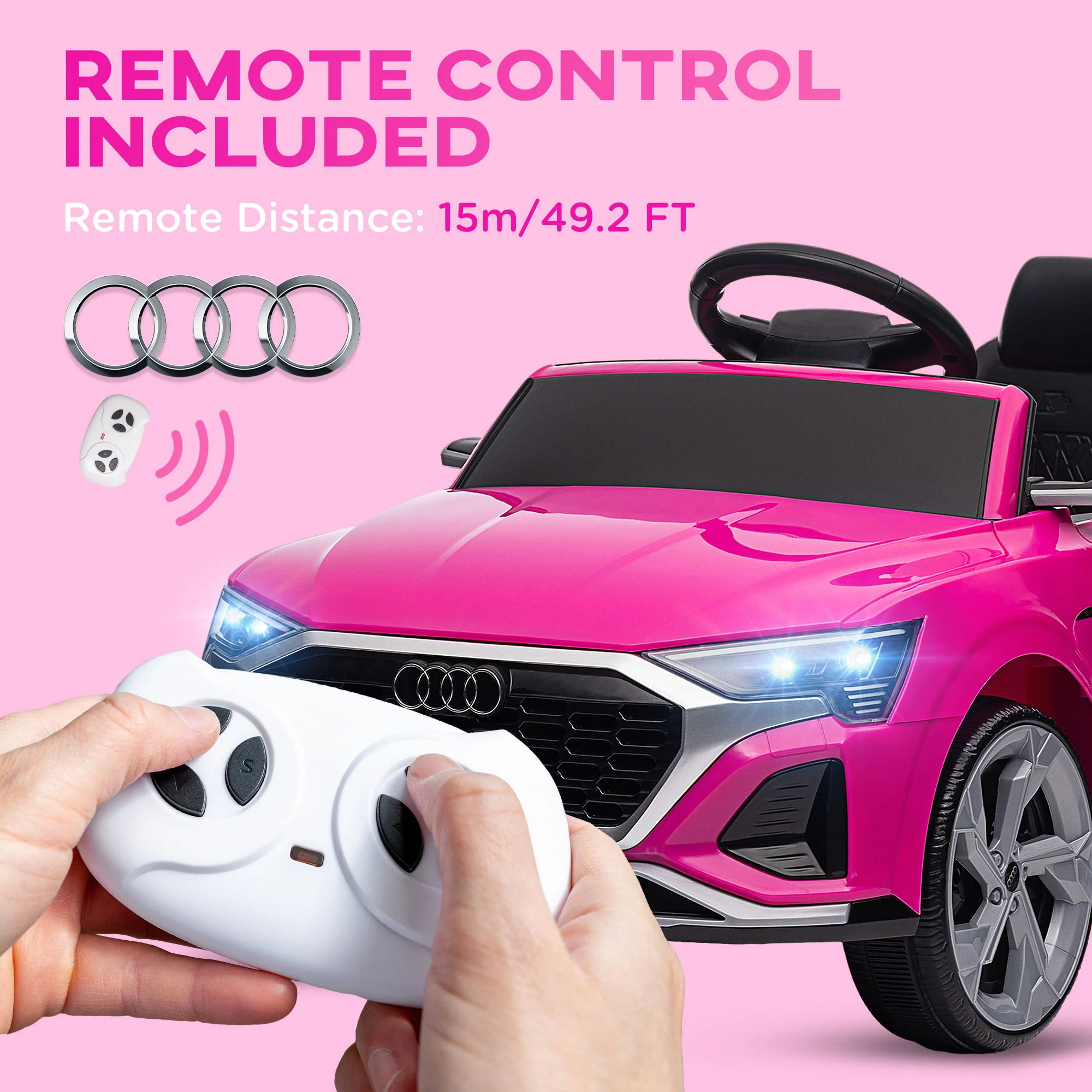 AIYAPLAY Audi Q8 E-tron Sportback Kids Electric Car W/ Remote - Image 4