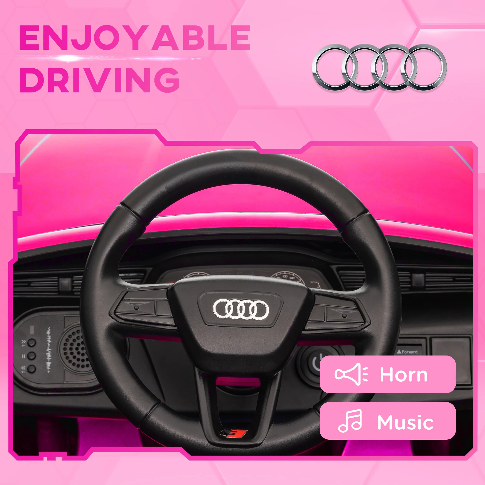 AIYAPLAY Audi Q8 E-tron Sportback Kids Electric Car W/ Remote - Image 6