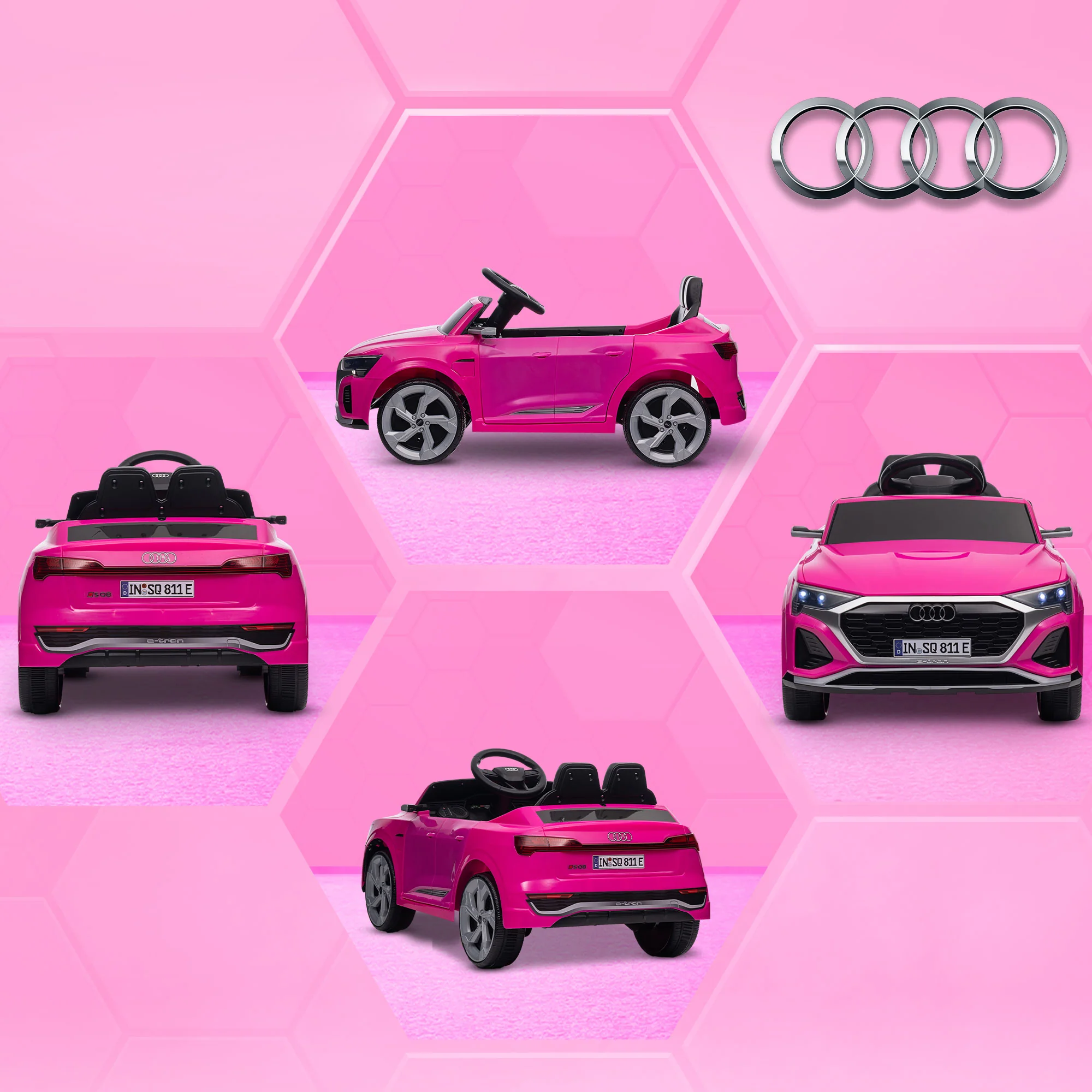 AIYAPLAY Audi Q8 E-tron Sportback Kids Electric Car W/ Remote - Image 9