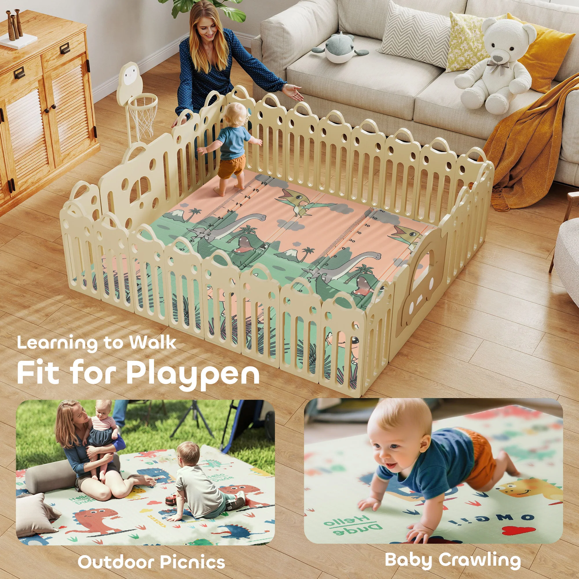 AIYAPLAY Baby Play Mat, Foldable Activity Playmat, - Image 17