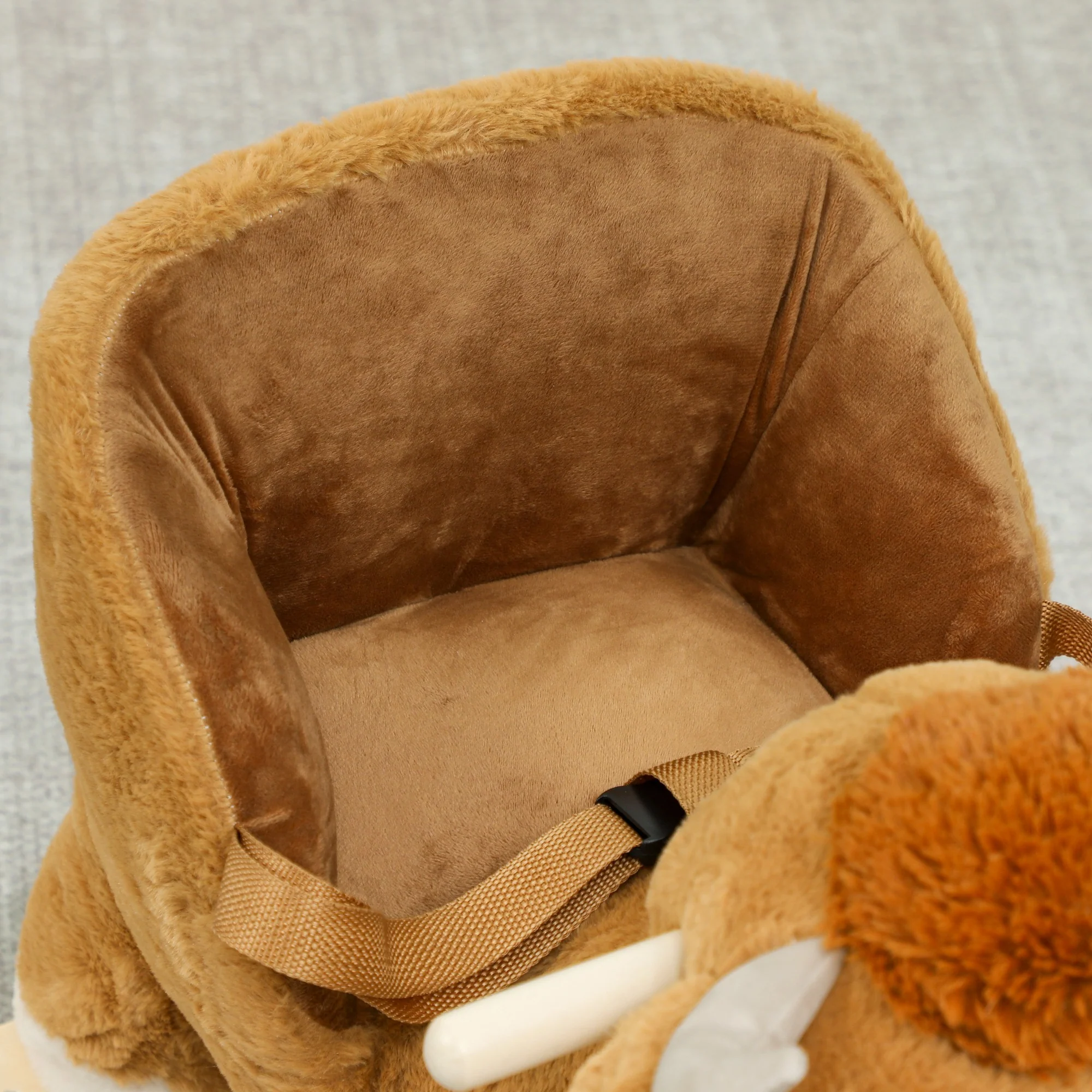 AIYAPLAY Baby Rocking Horse with Song, Safety Belt, Wood Base for 1-3 Years - Image 9