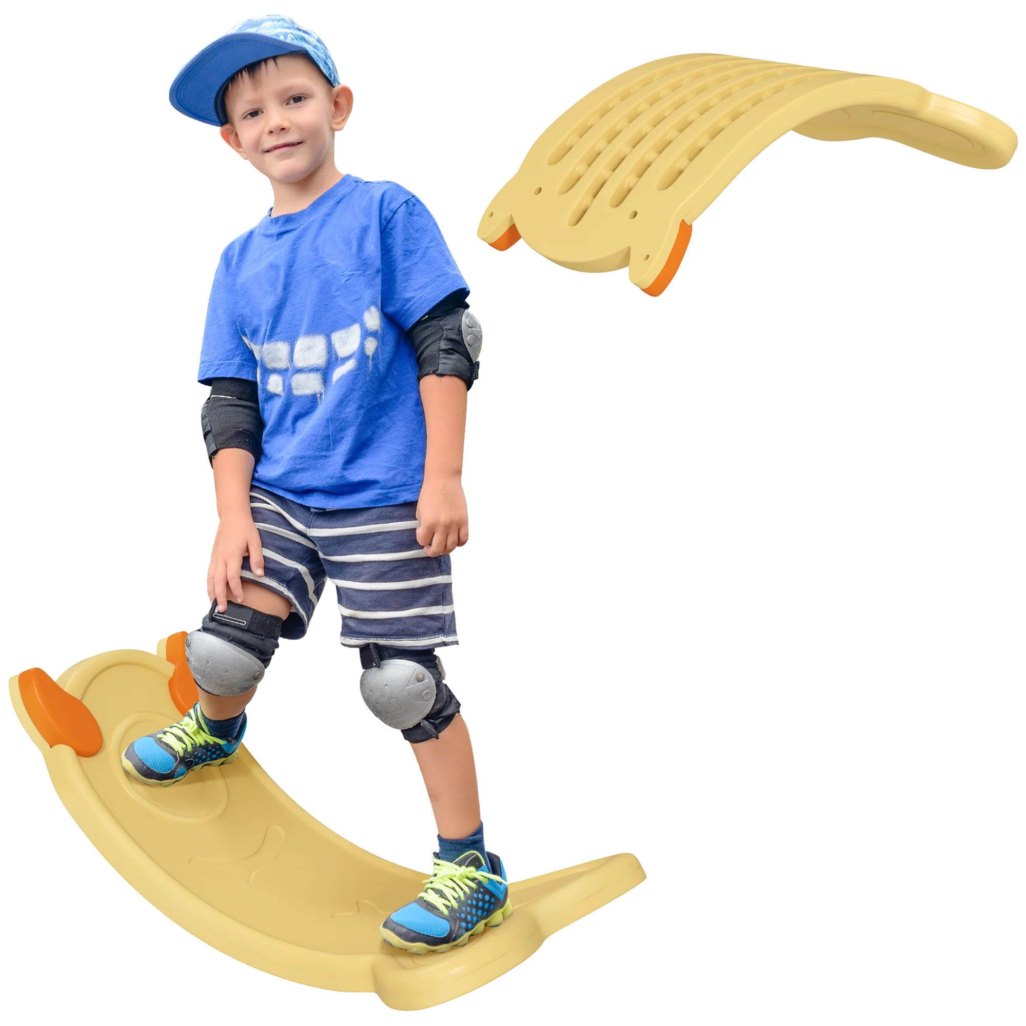 AIYAPLAY Balance Board For Kids Balance Training & Sensory Play - Yellow/Pink/Blue