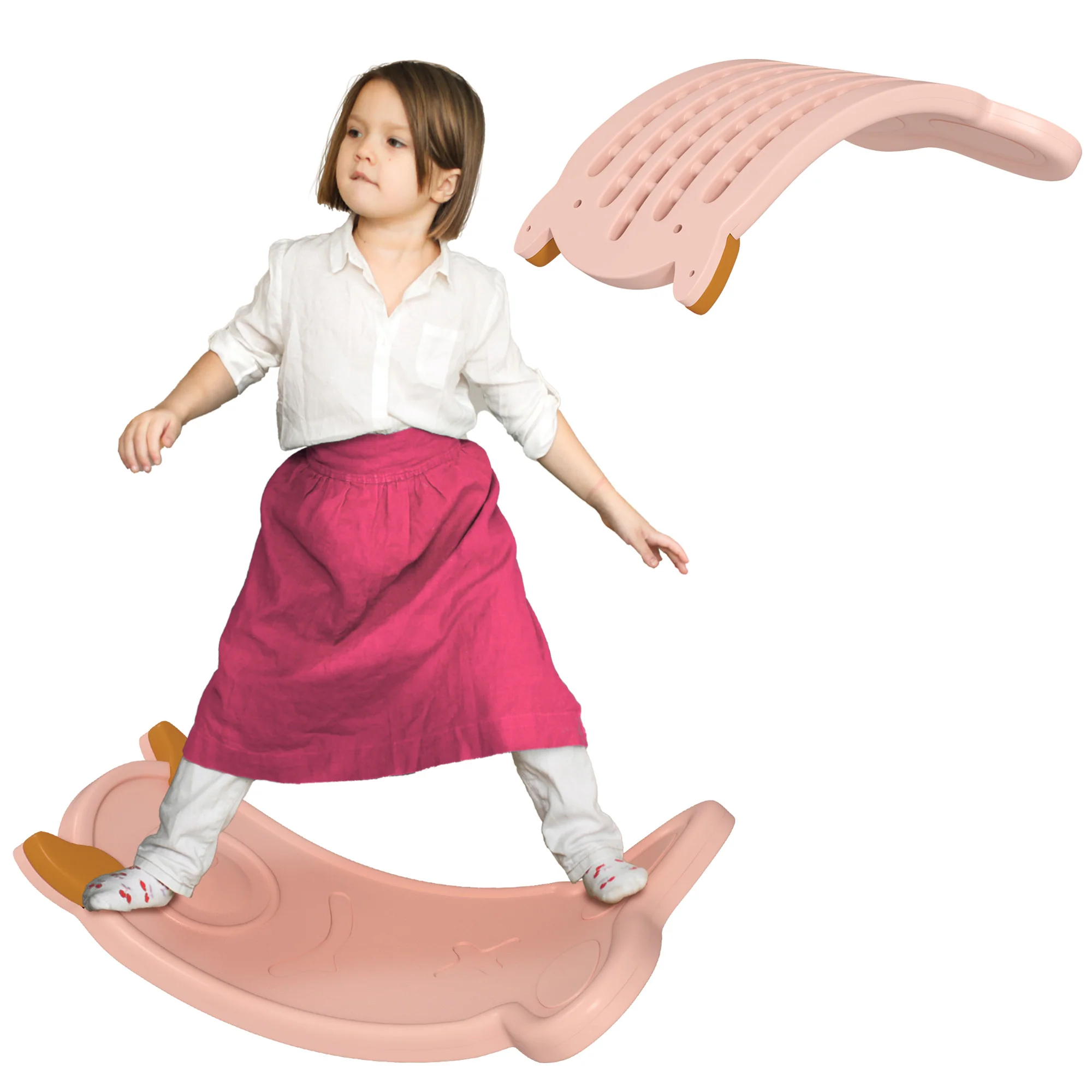 AIYAPLAY Balance Board For Kids Balance Training & Sensory Play - Yellow/Pink/Blue - Image 17