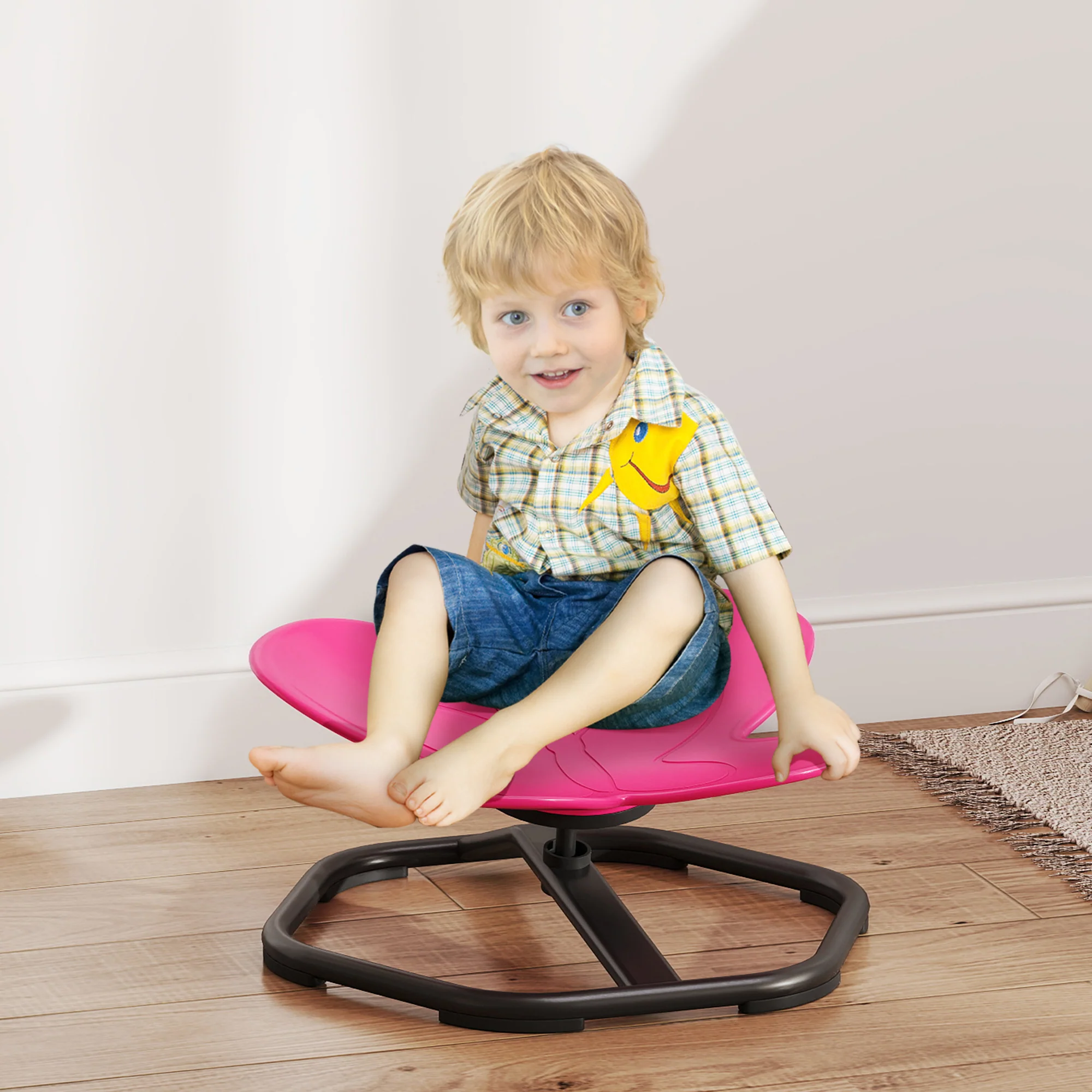 AIYAPLAY Butterfly-Shaped Kids Swivel Chair Sensory Spinning Chair - Image 2