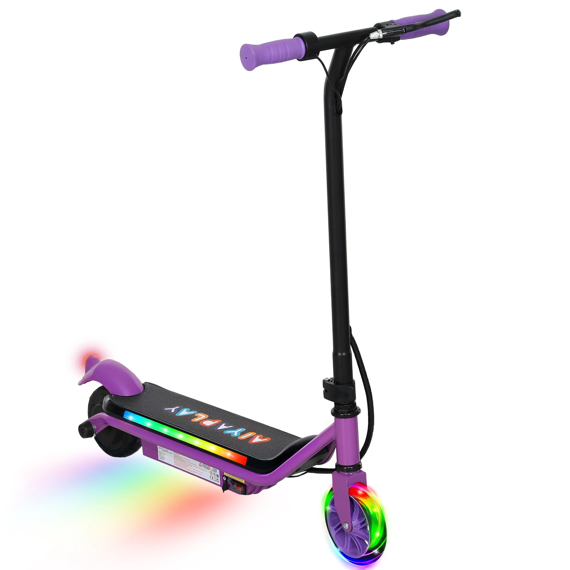 AIYAPLAY Electric Scooter for 6-14 with Dual Brakes & Colourful Light - Image 28