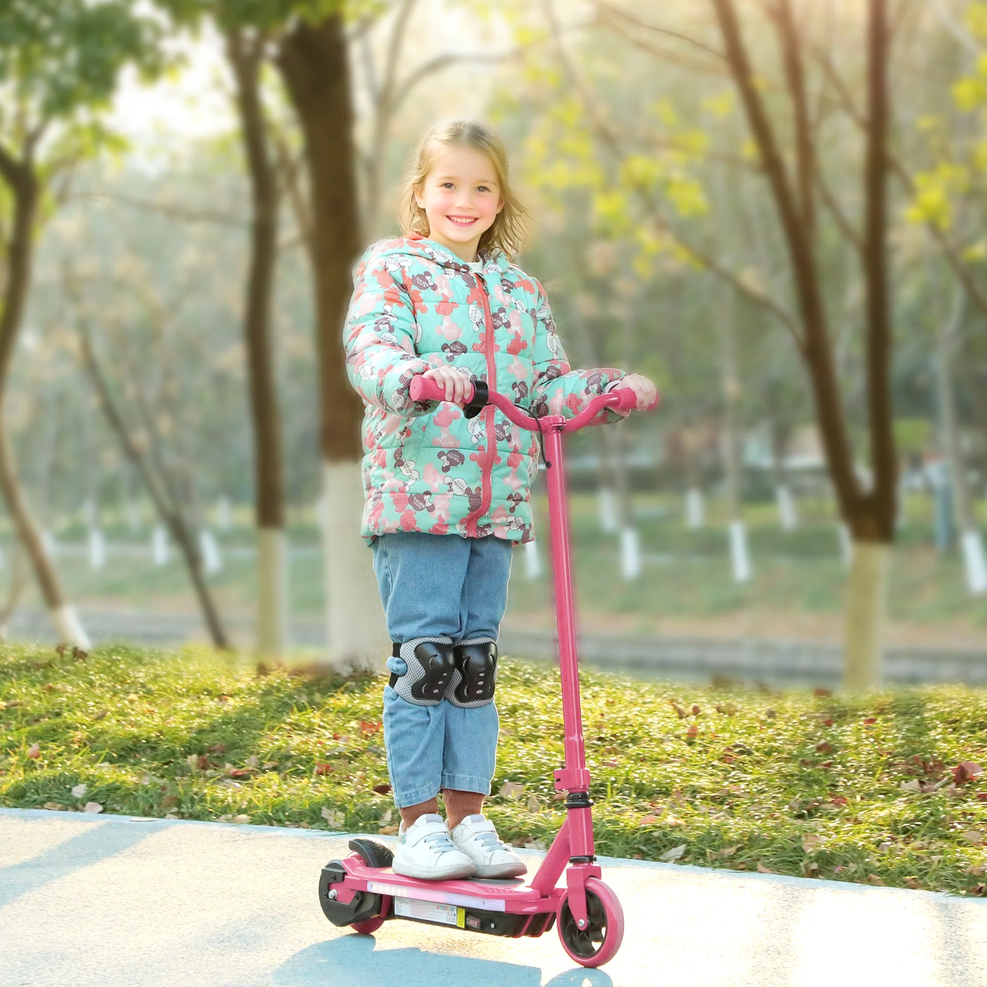 AIYAPLAY Electric Scooter For Ages 6-14, With Colourful Light - Image 11