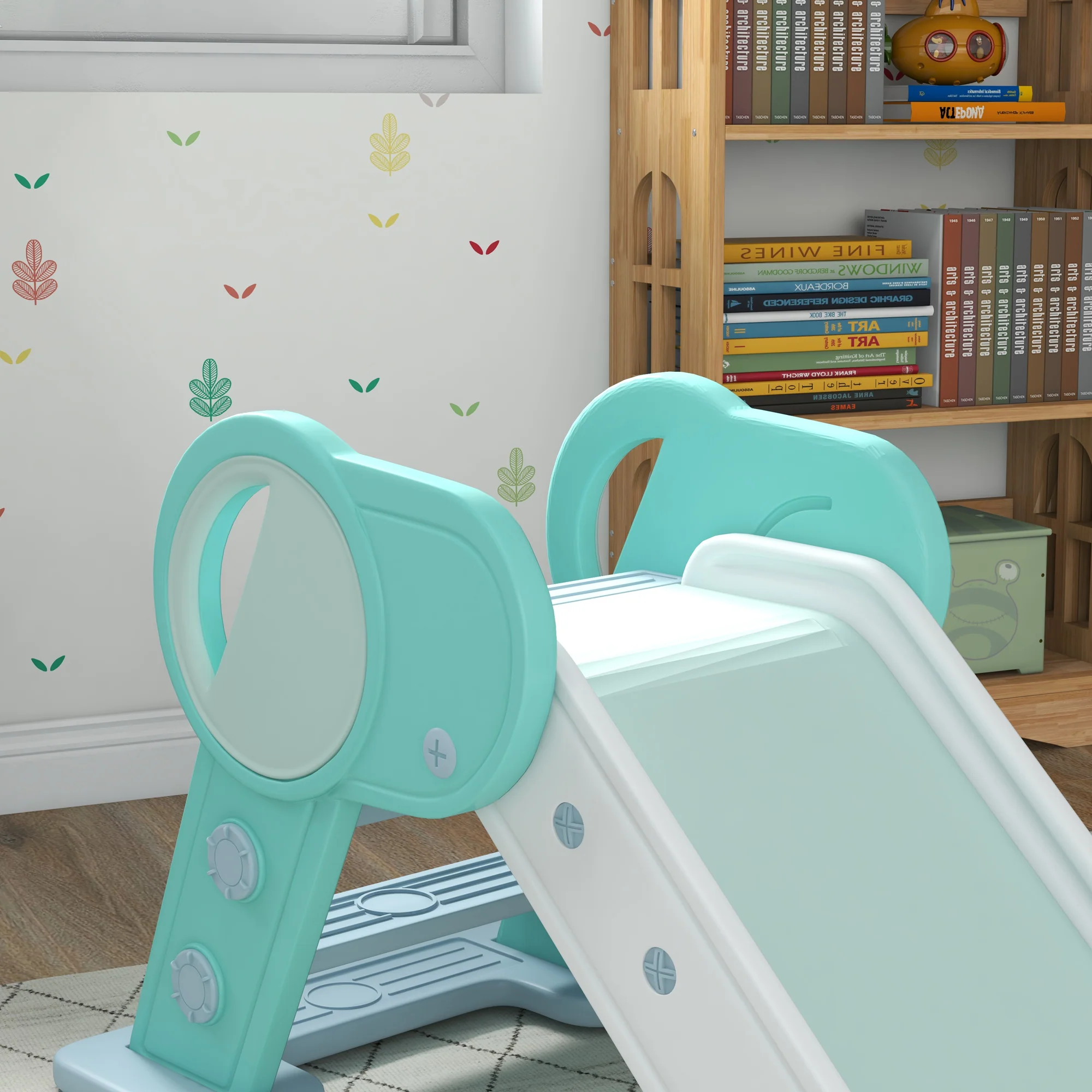 AIYAPLAY Foldable Kids Slide, Baby Slide For 1.5-3 Years, Green - Image 9