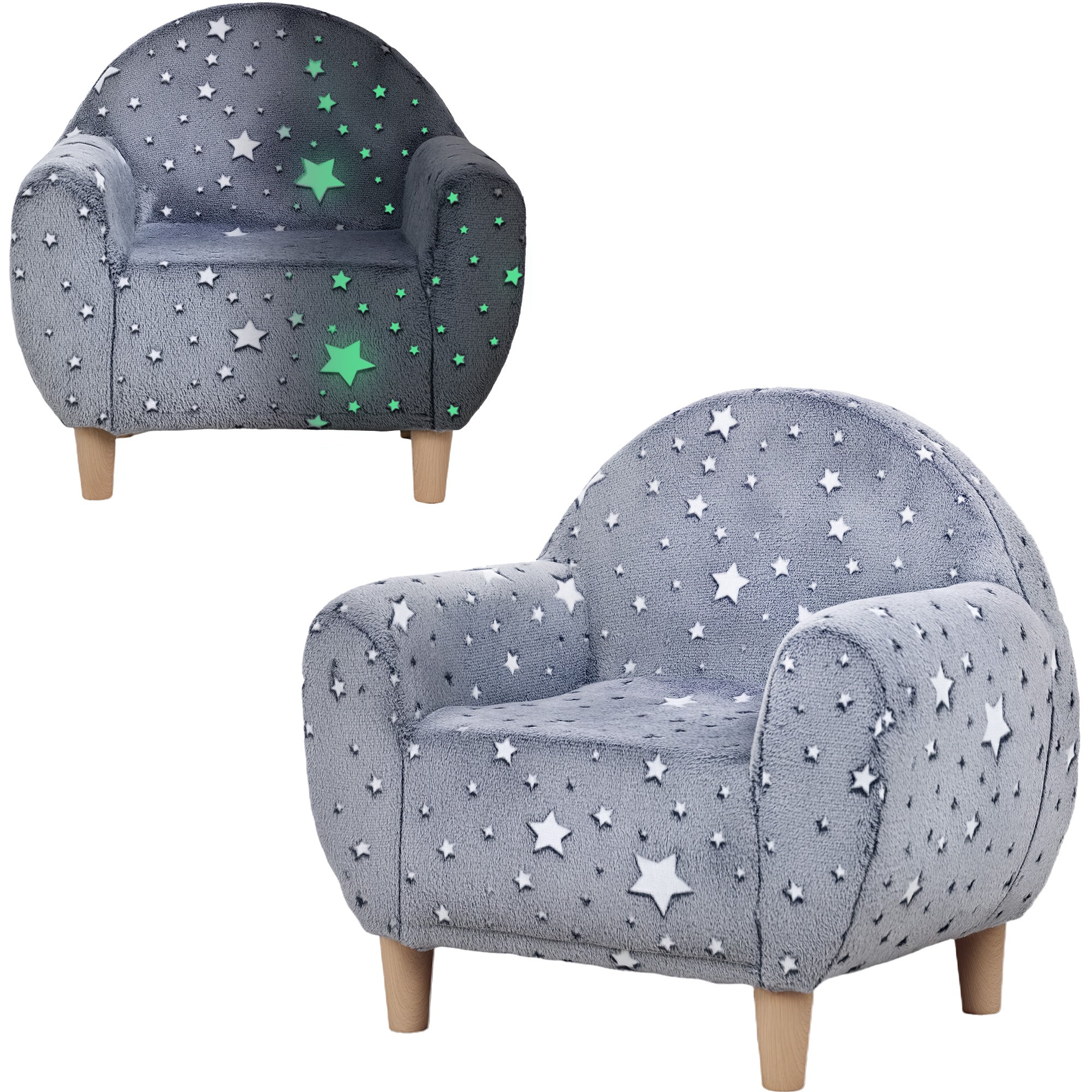 AIYAPLAY Kids Armchair, Glow In The Dark Chair For Bedroom