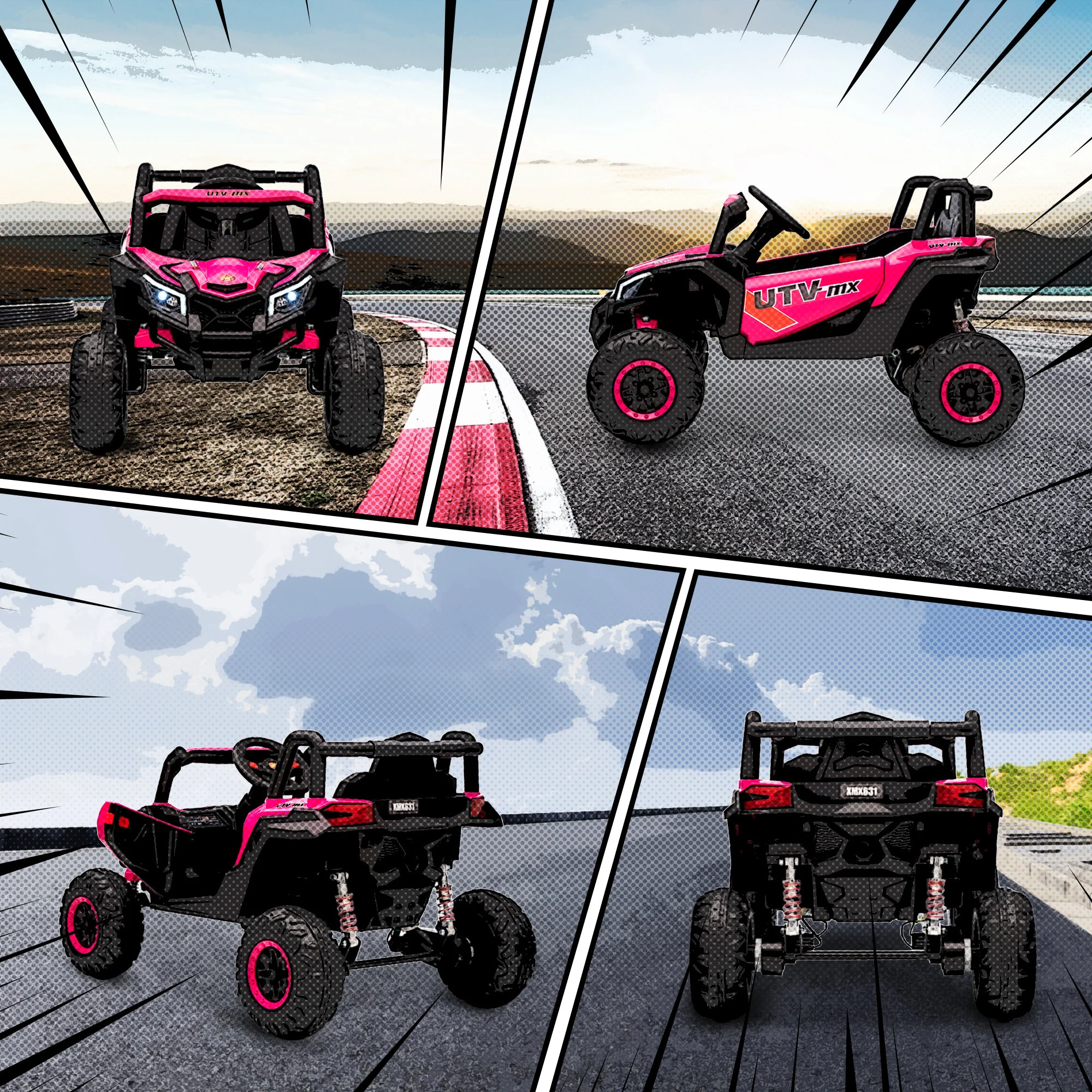 AIYAPLAY Kids Electric Car With Remote Control For Kids 3-5 Years, Pink - Image 9