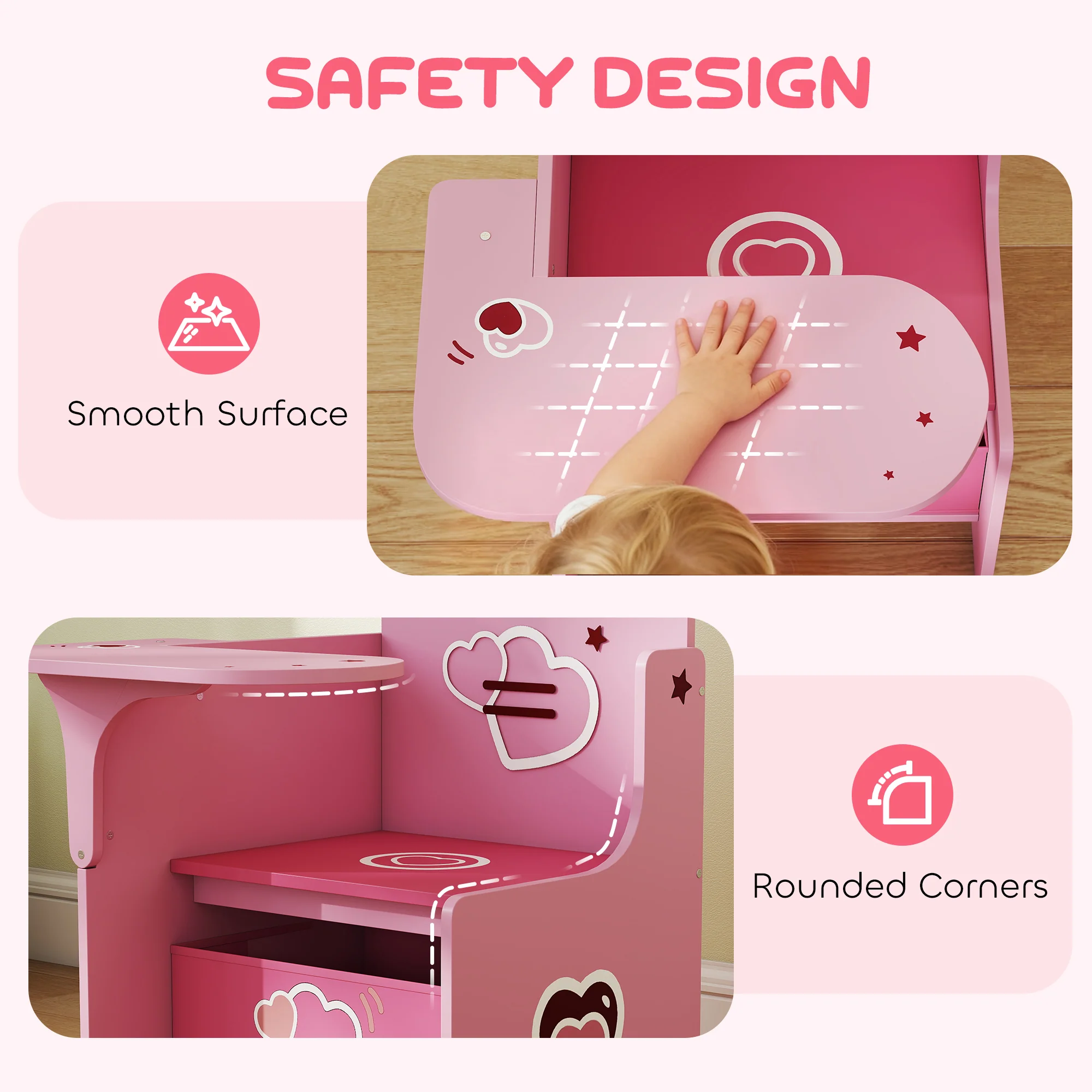 AIYAPLAY Kids Table and Chair Set, Toddler Desk Chair with Storage Bins - Image 6