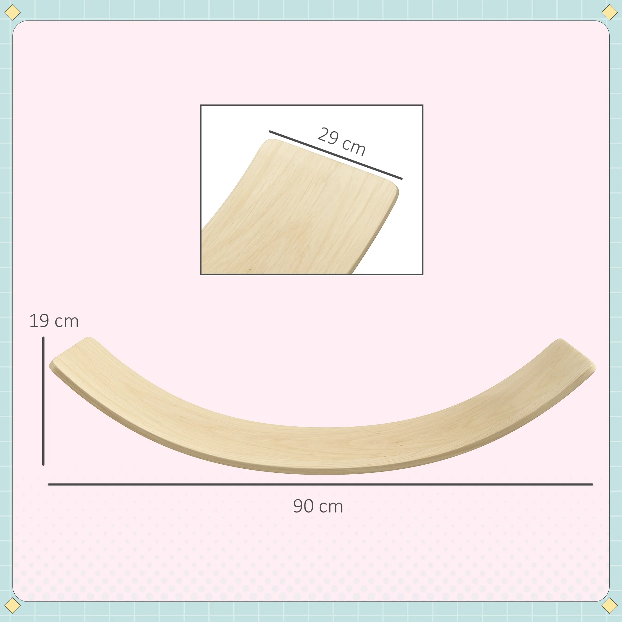 AIYAPLAY Kids Wooden Balance Board for Children, for 3-8 Years Old, Natural - Image 5