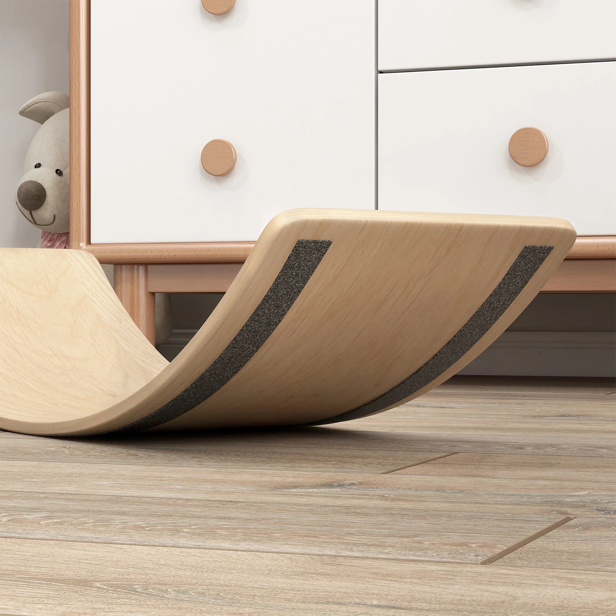 AIYAPLAY Kids Wooden Balance Board for Children, for 3-8 Years Old, Natural - Image 7