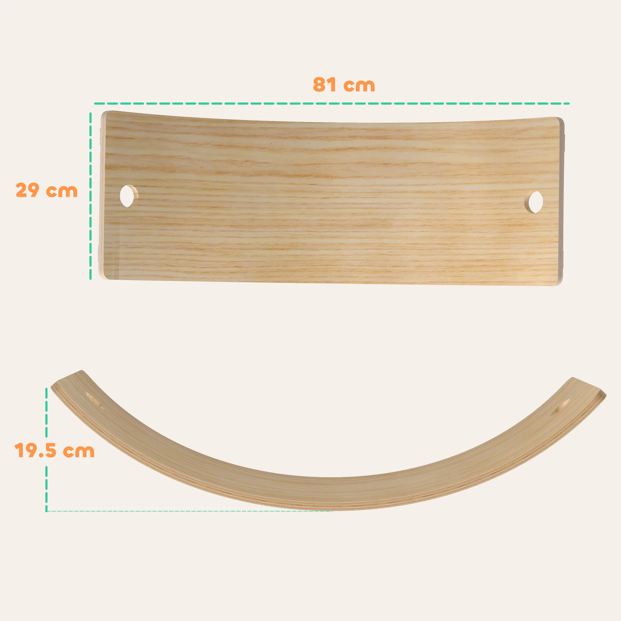 AIYAPLAY Kids Wooden Balance Board With Rope And Felt For Sensory Play - Image 5