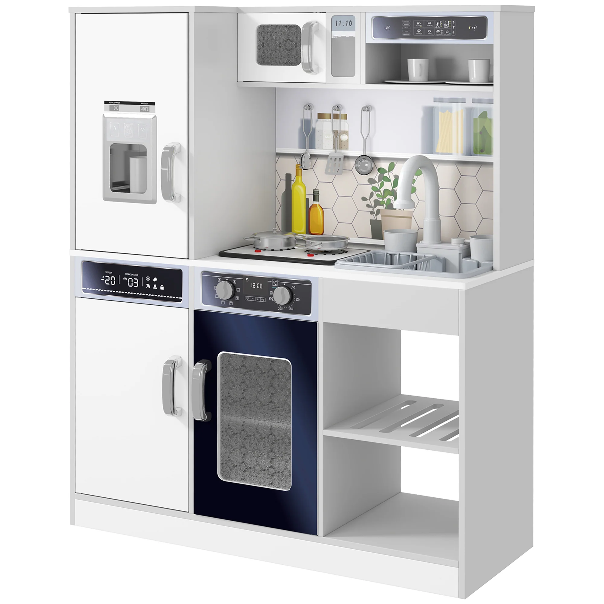 AIYAPLAY Play Kitchen W/ Sounds Lights, Microwave - Image 2