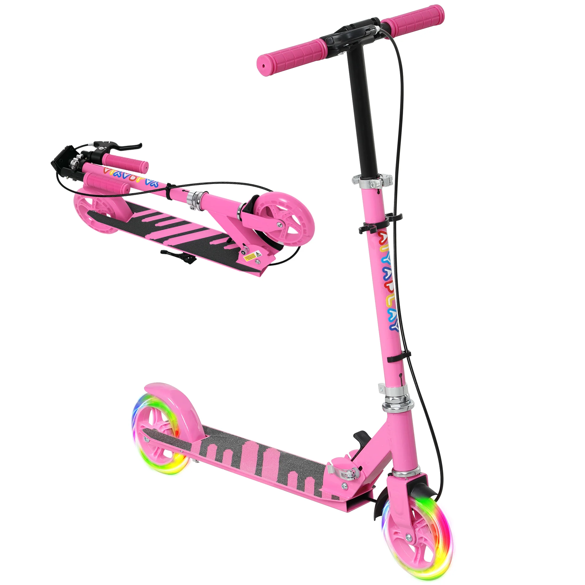 AIYAPLAY Scooter for Kids, Folding Kick Scooter w/ Adjustable Handle - Image 19