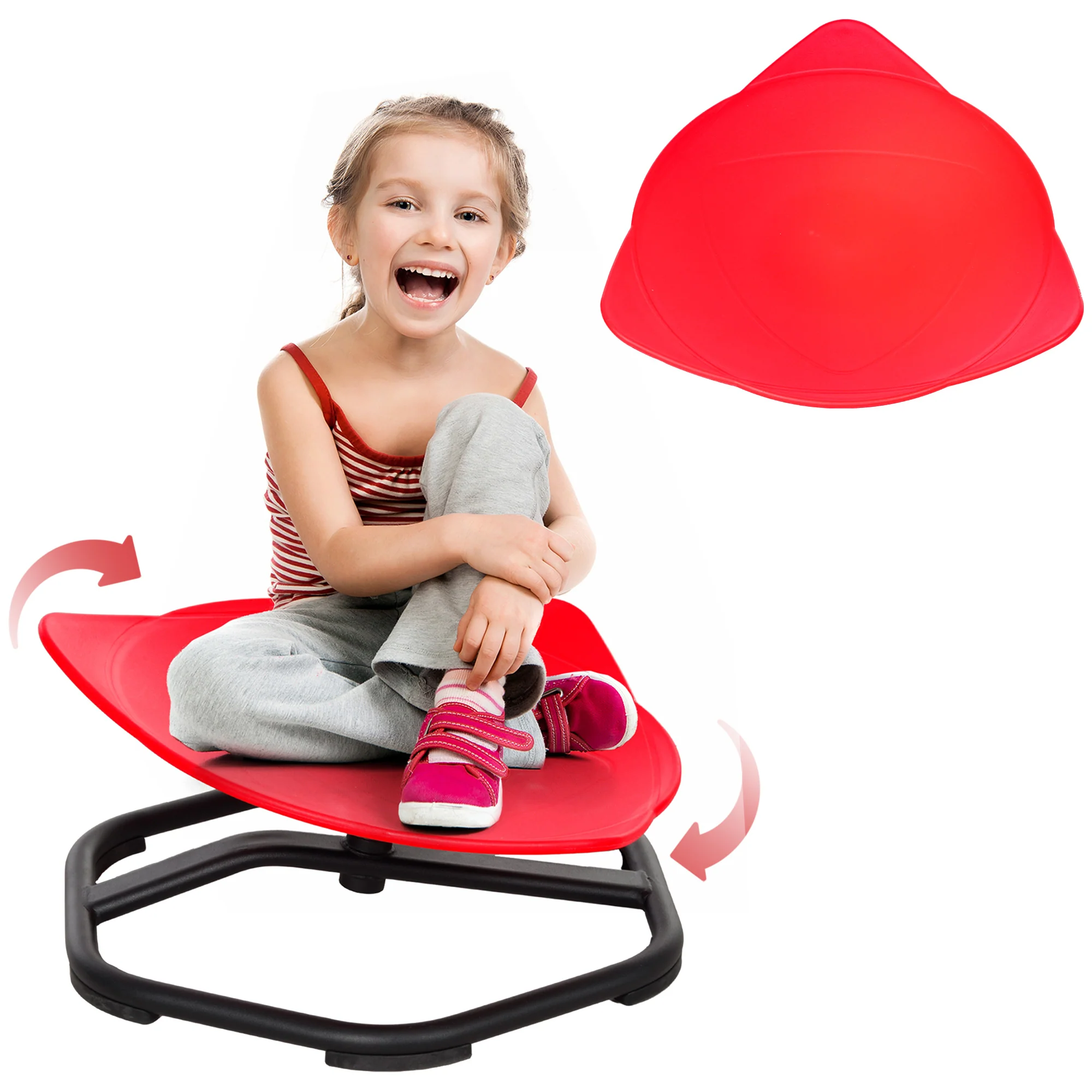 AIYAPLAY Spinning Chair For Autism Sit And Spin, Coordination & Balance, Red - Image 2