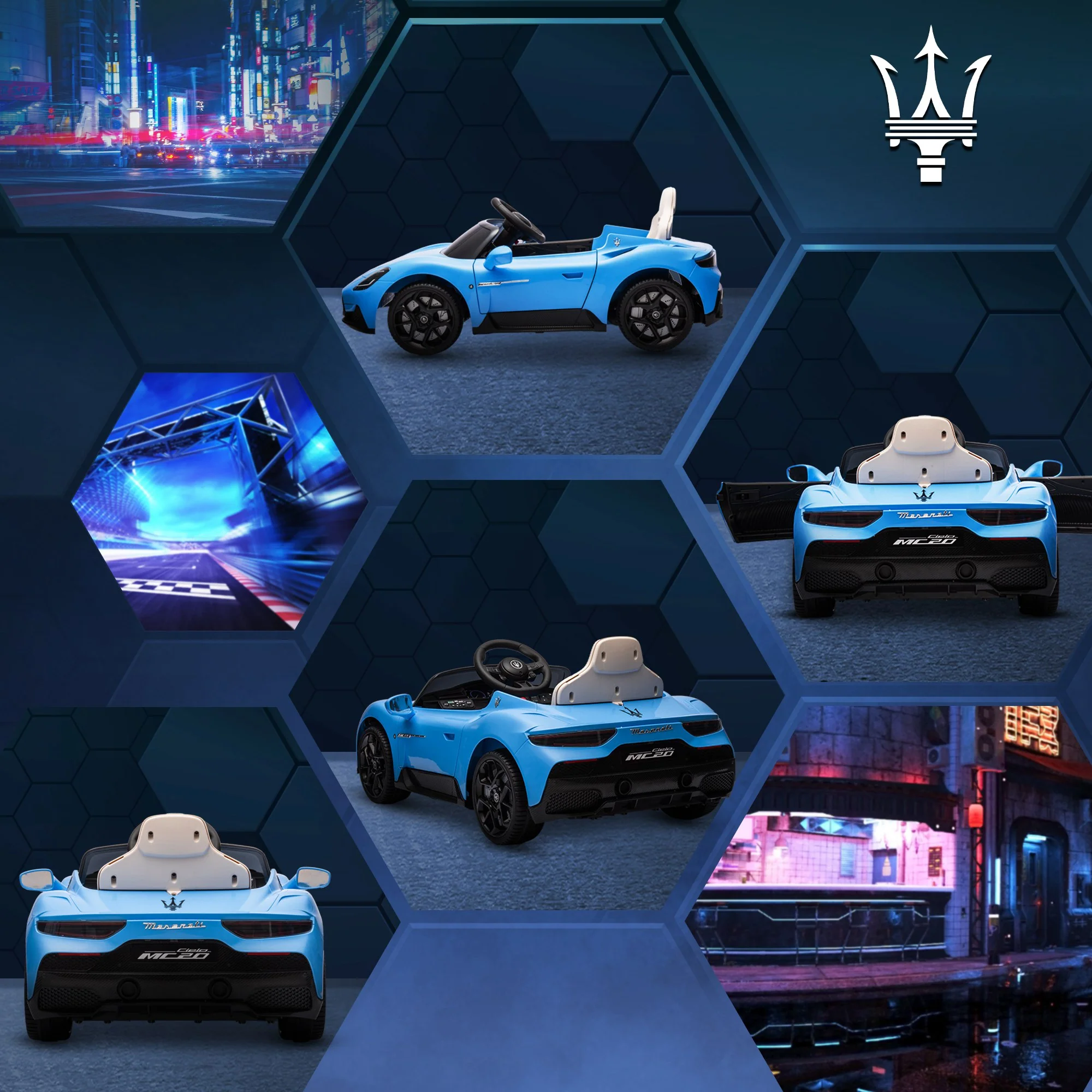 AIYAPLAY White Maserati MC20 Licensed 12V Kids Ride On Car W/ Remote - Image 17