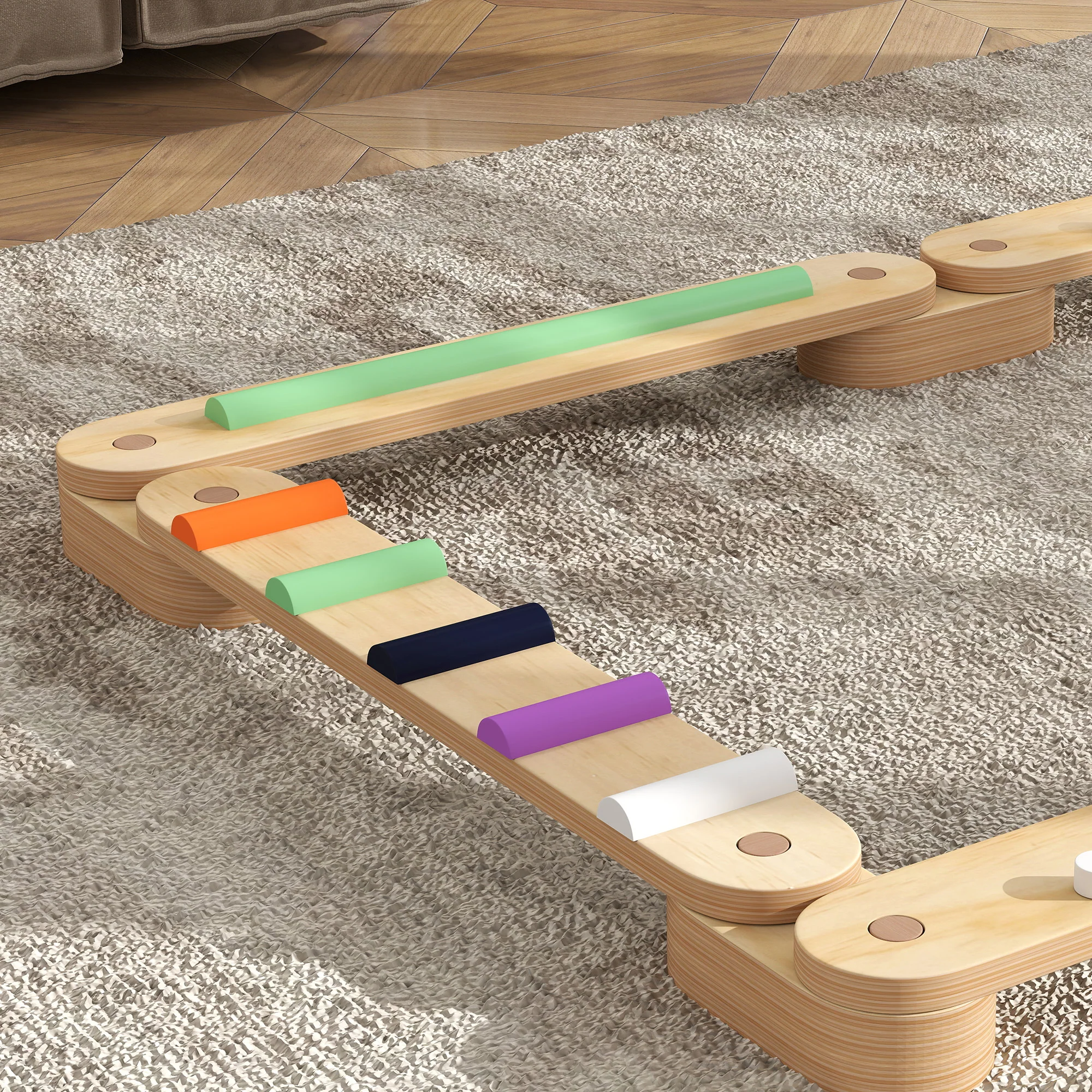 AIYAPLAY Wooden Balance Beam for Kids 3-8 Years Indoor Outdoor Use - Image 9
