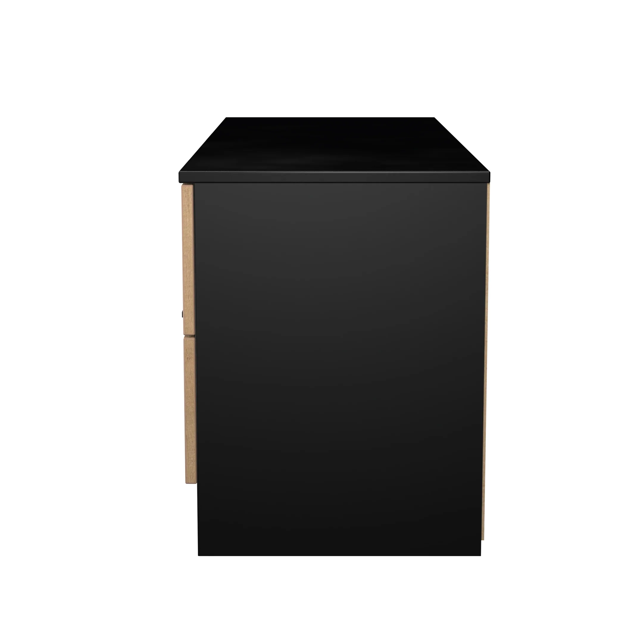 Alaska Ready Assembled 4 Drawer Bed Box in Slat Effect & Black - Image 2