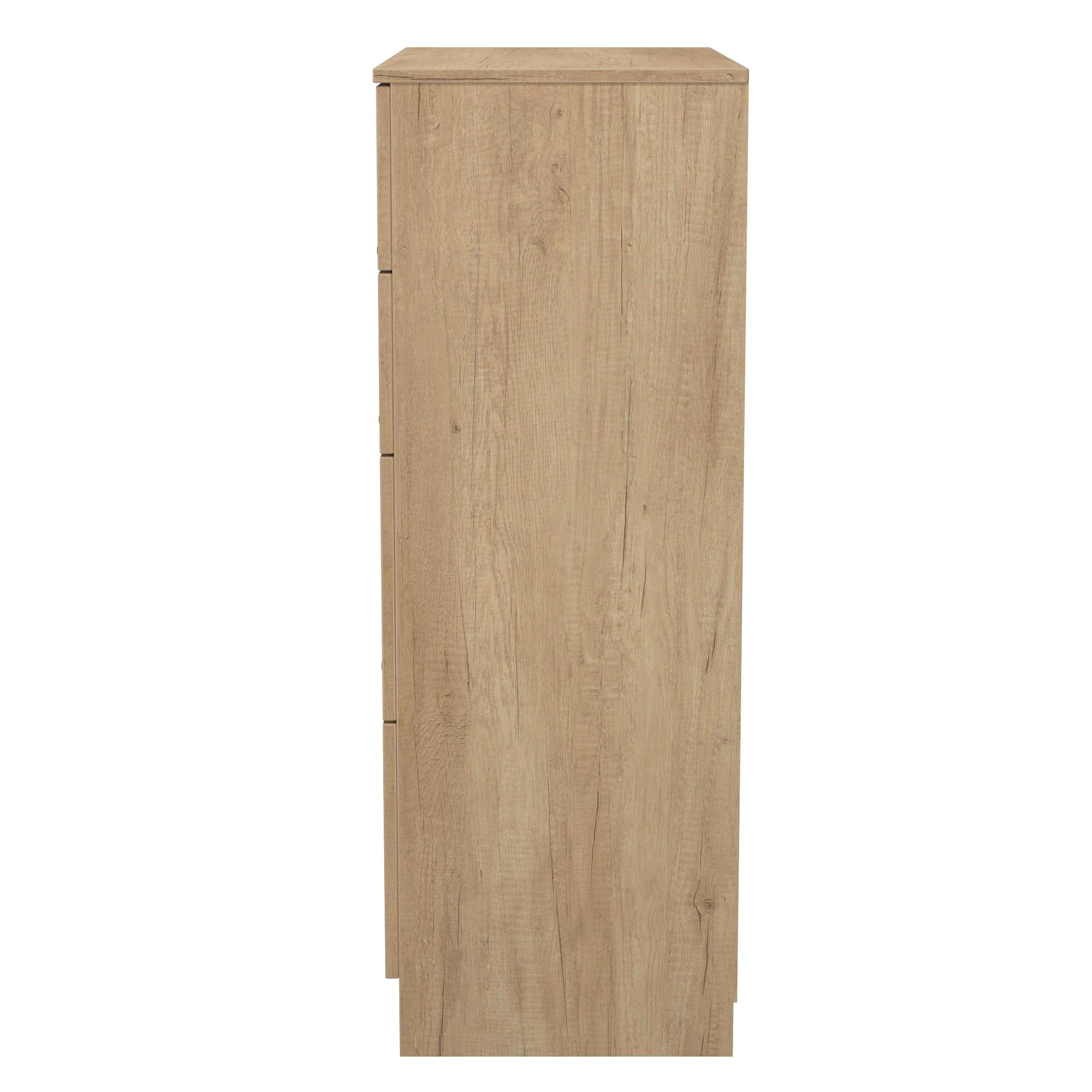 Alaska Ready Assembled 4 Drawer Deep Chest in Slat Effect & Nebraska Oak - Image 2