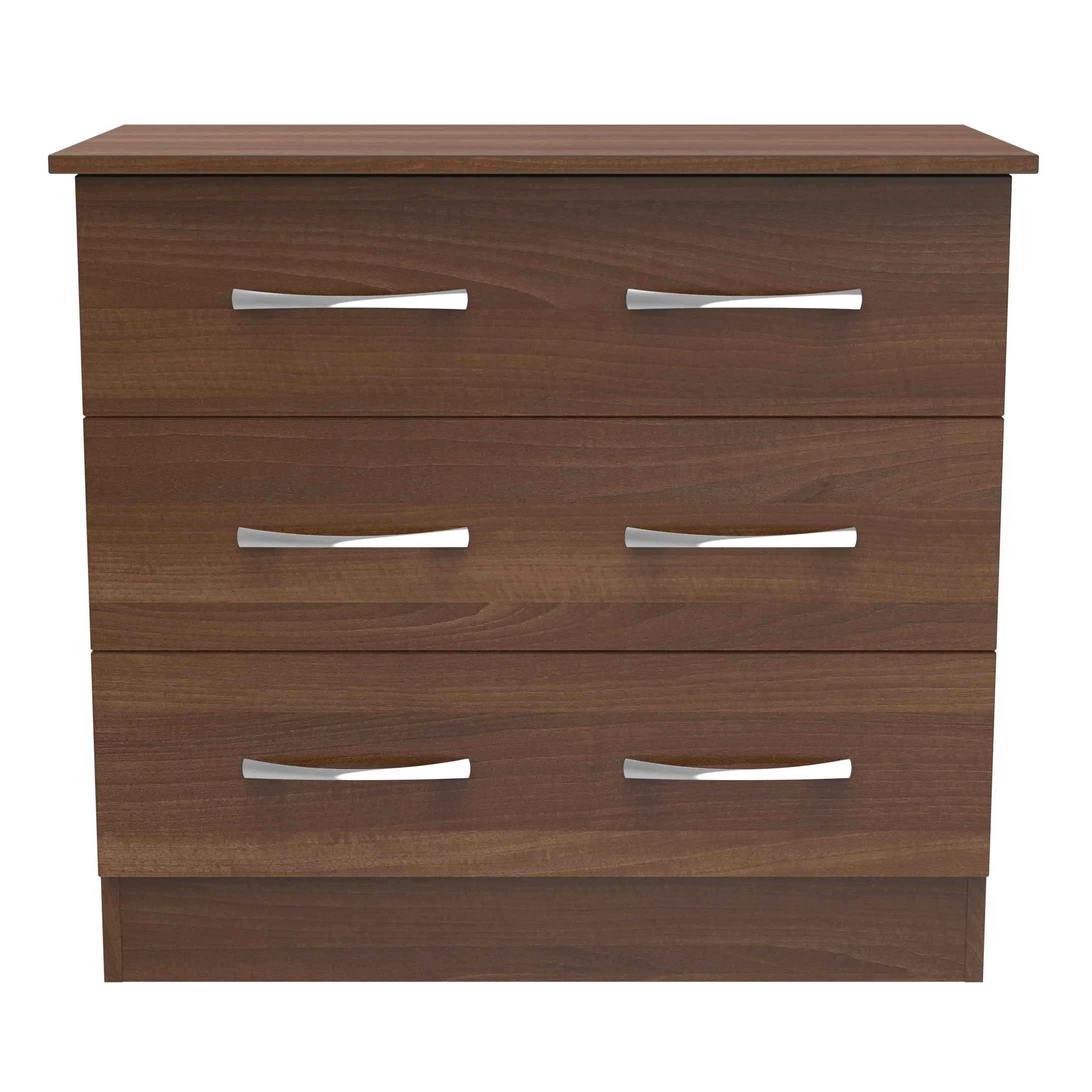 Alton Ready Assembled 3 Drawer Chest in Noche Walnut