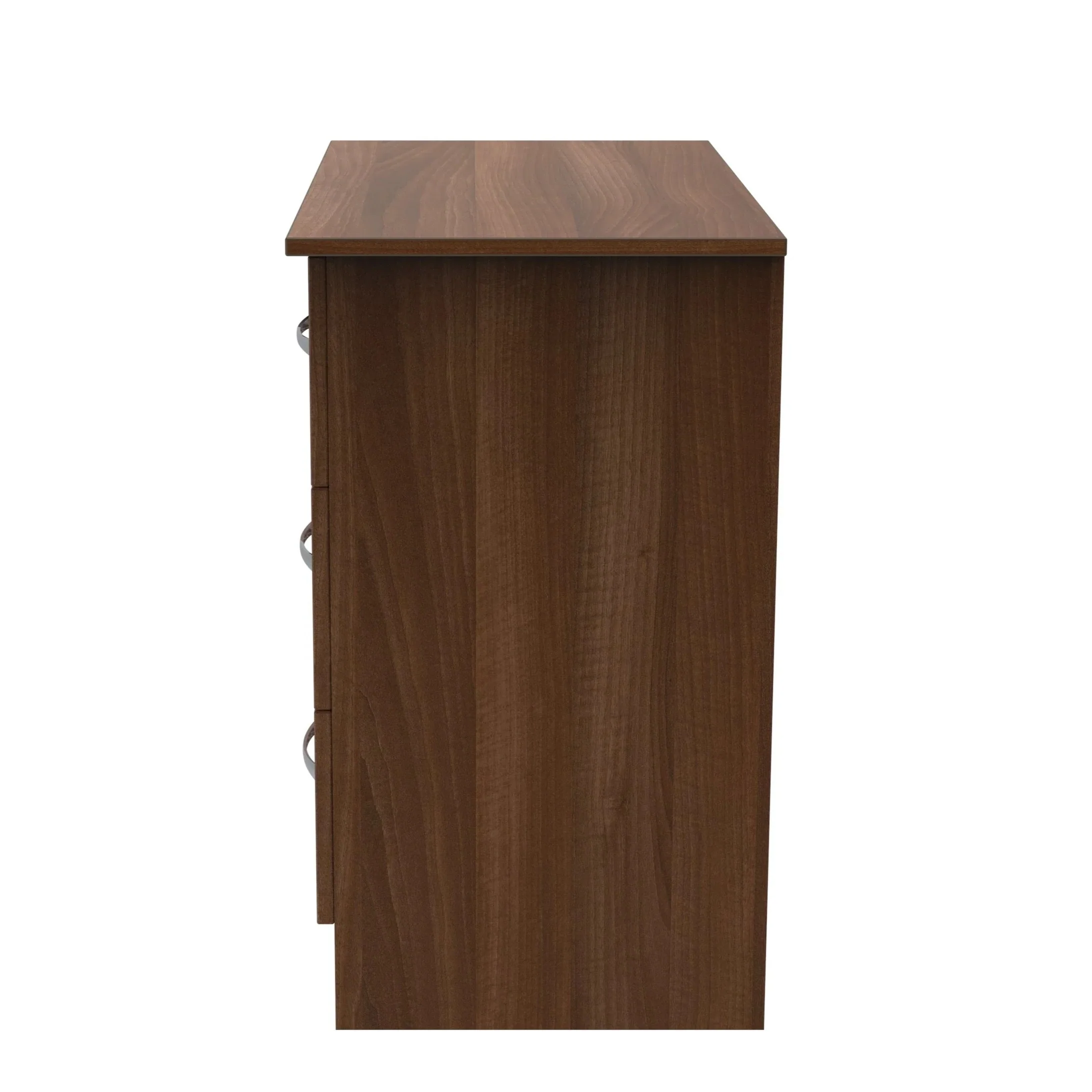 Alton Ready Assembled 3 Drawer Chest in Noche Walnut - Image 3