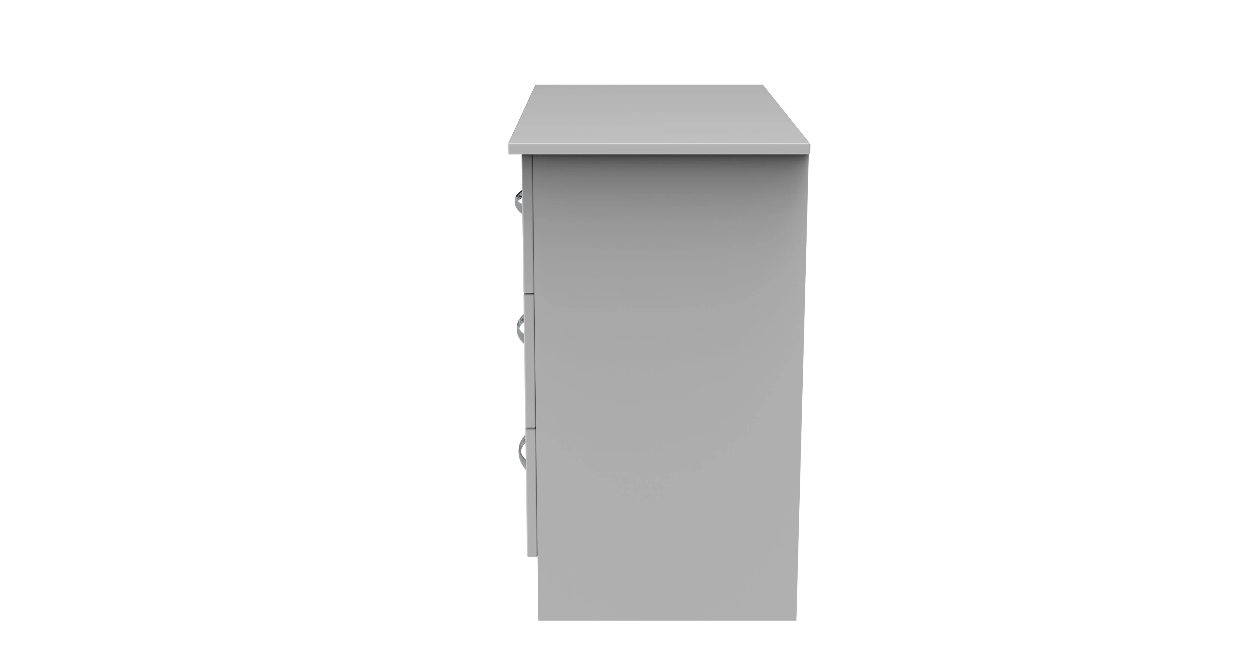 Alton Ready Assembled 3 Drawer Chest in White Matt - Image 5