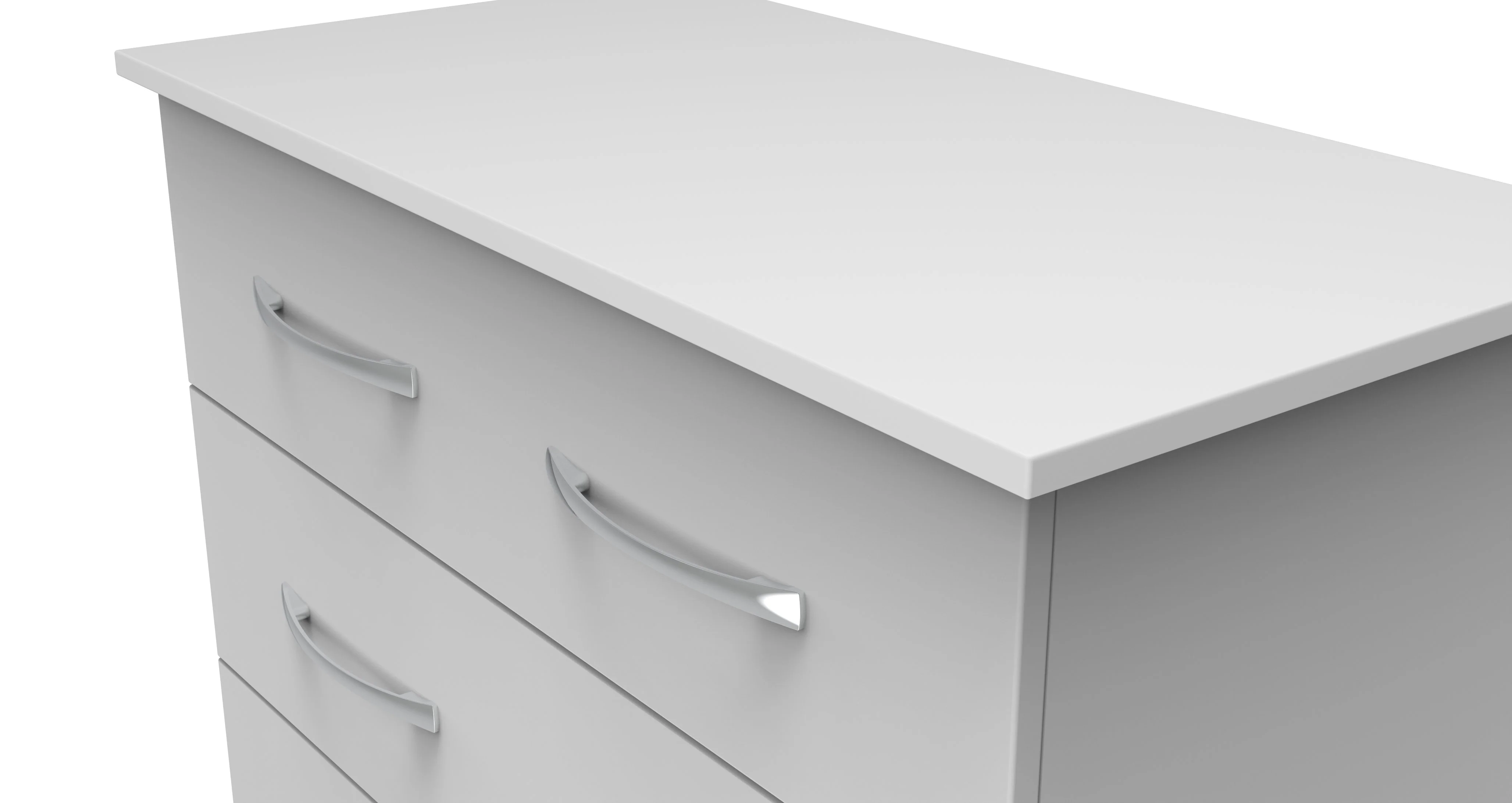Alton Ready Assembled 3 Drawer Chest in White Matt - Image 9