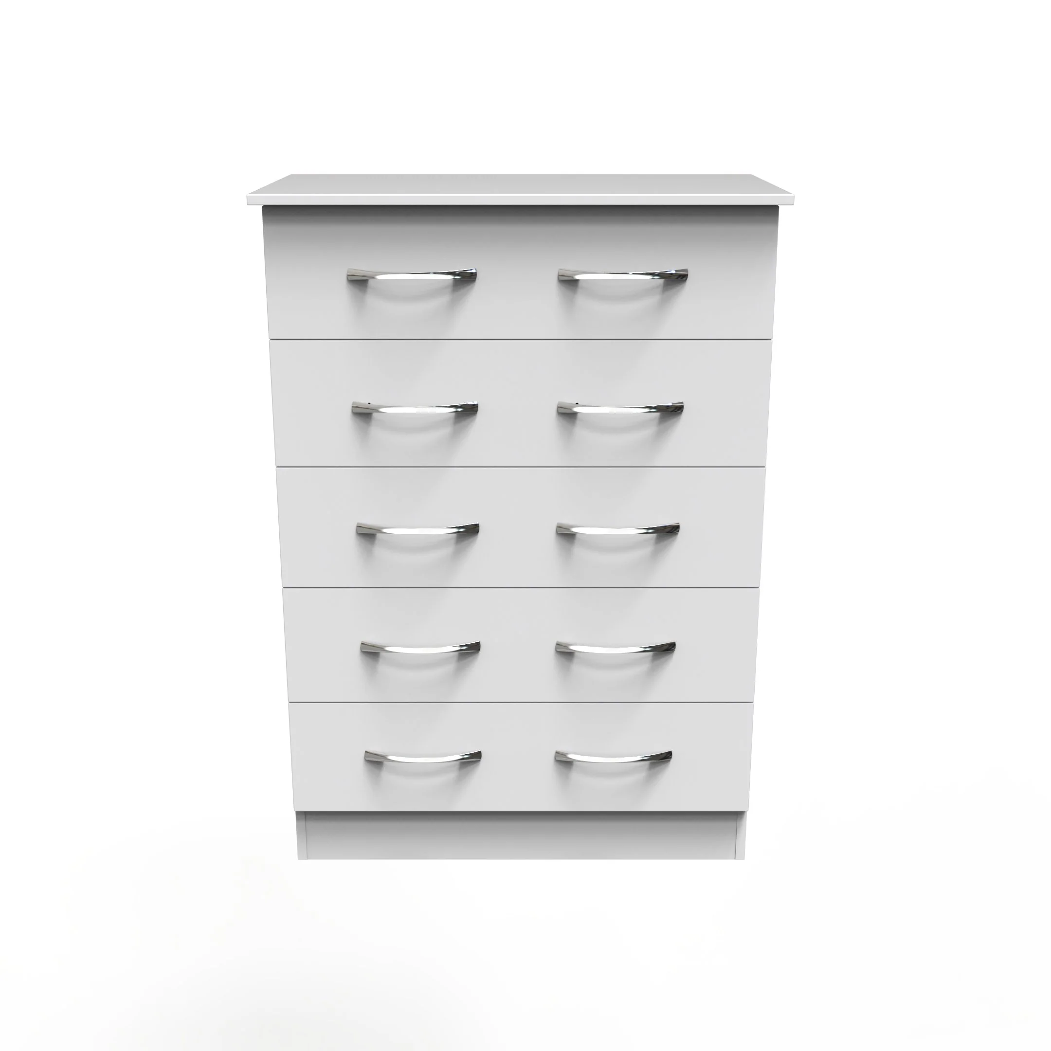Alton Ready Assembled 5 Drawer Chest in White Matt - Image 2