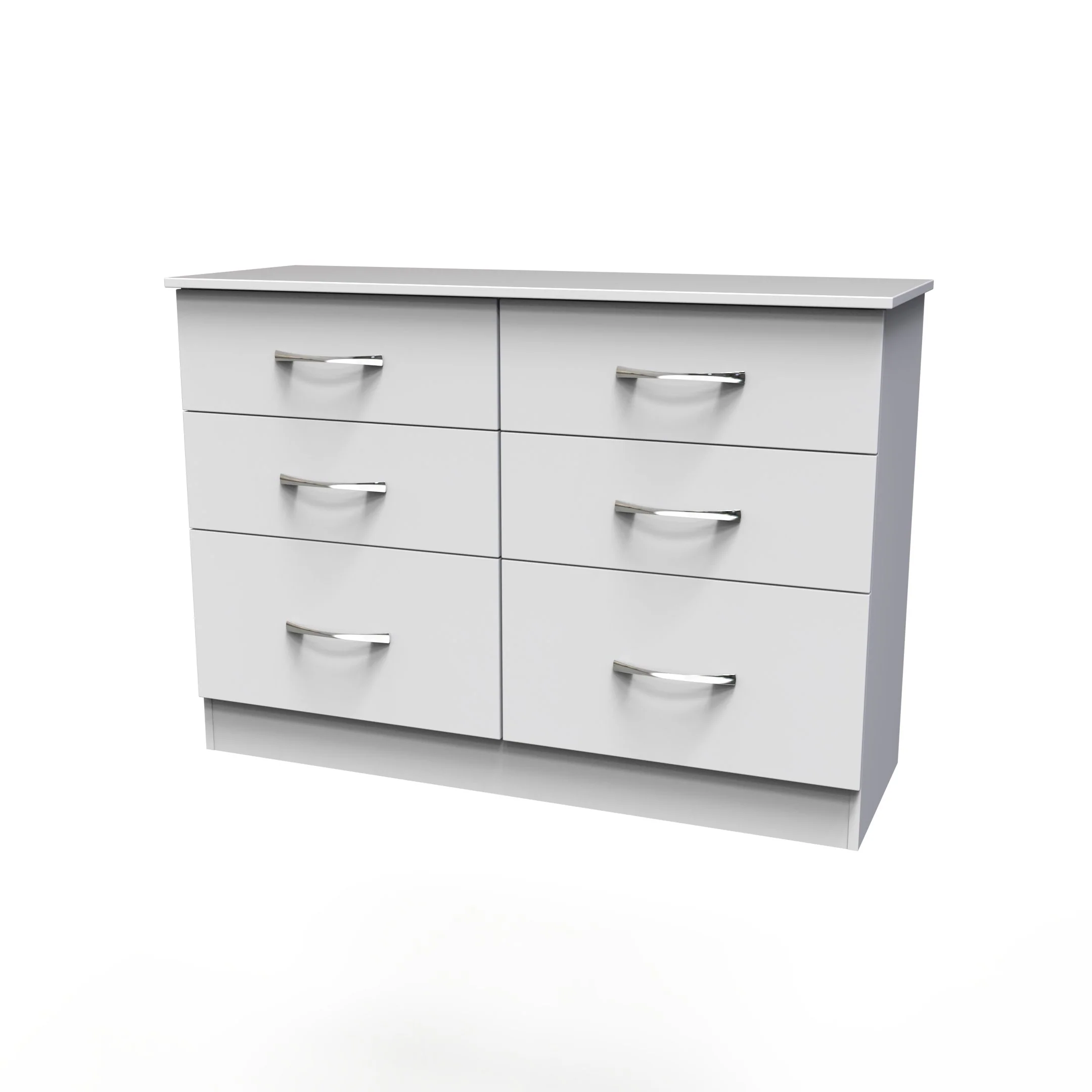 Alton Ready Assembled 6 Drawer Wide Chest in White Matt - Image 6