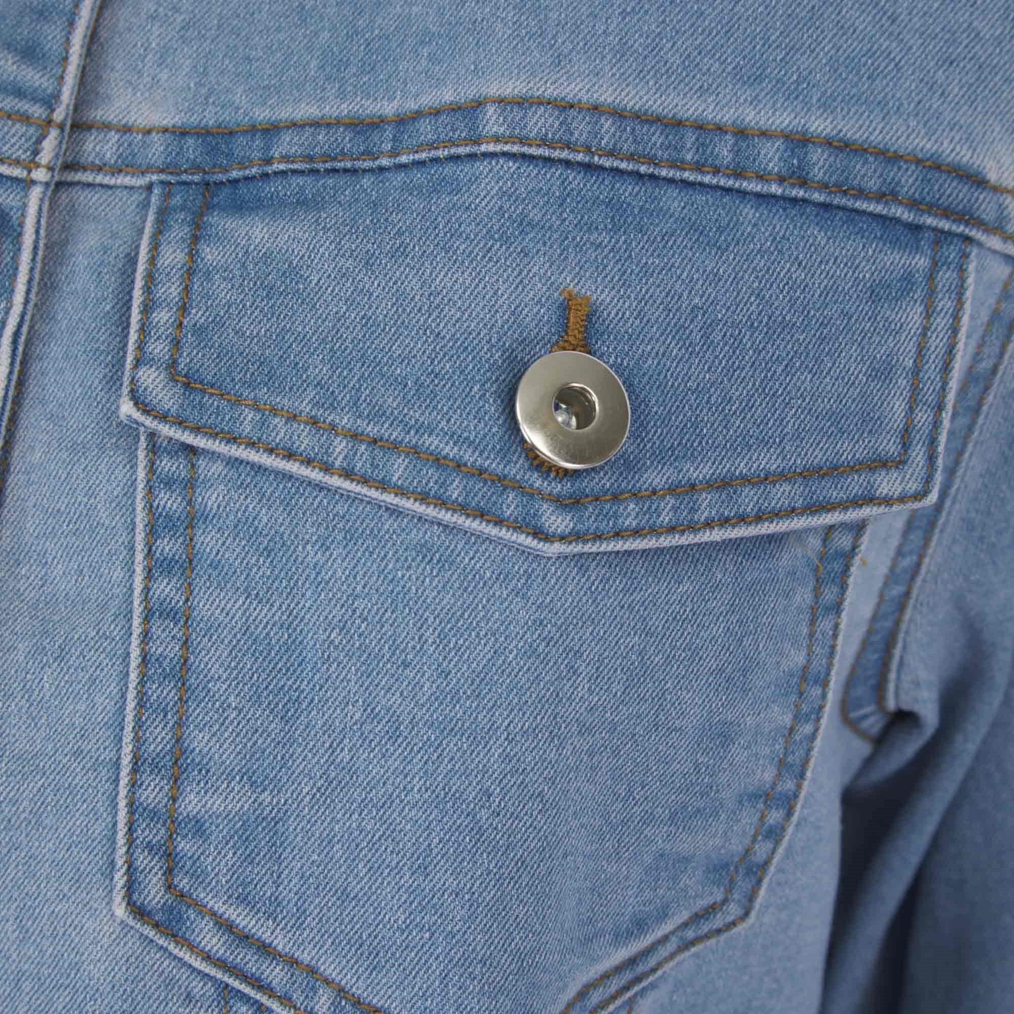 Amara Reya Outwear Denim Jacket - Light Blue Wash - Image 3