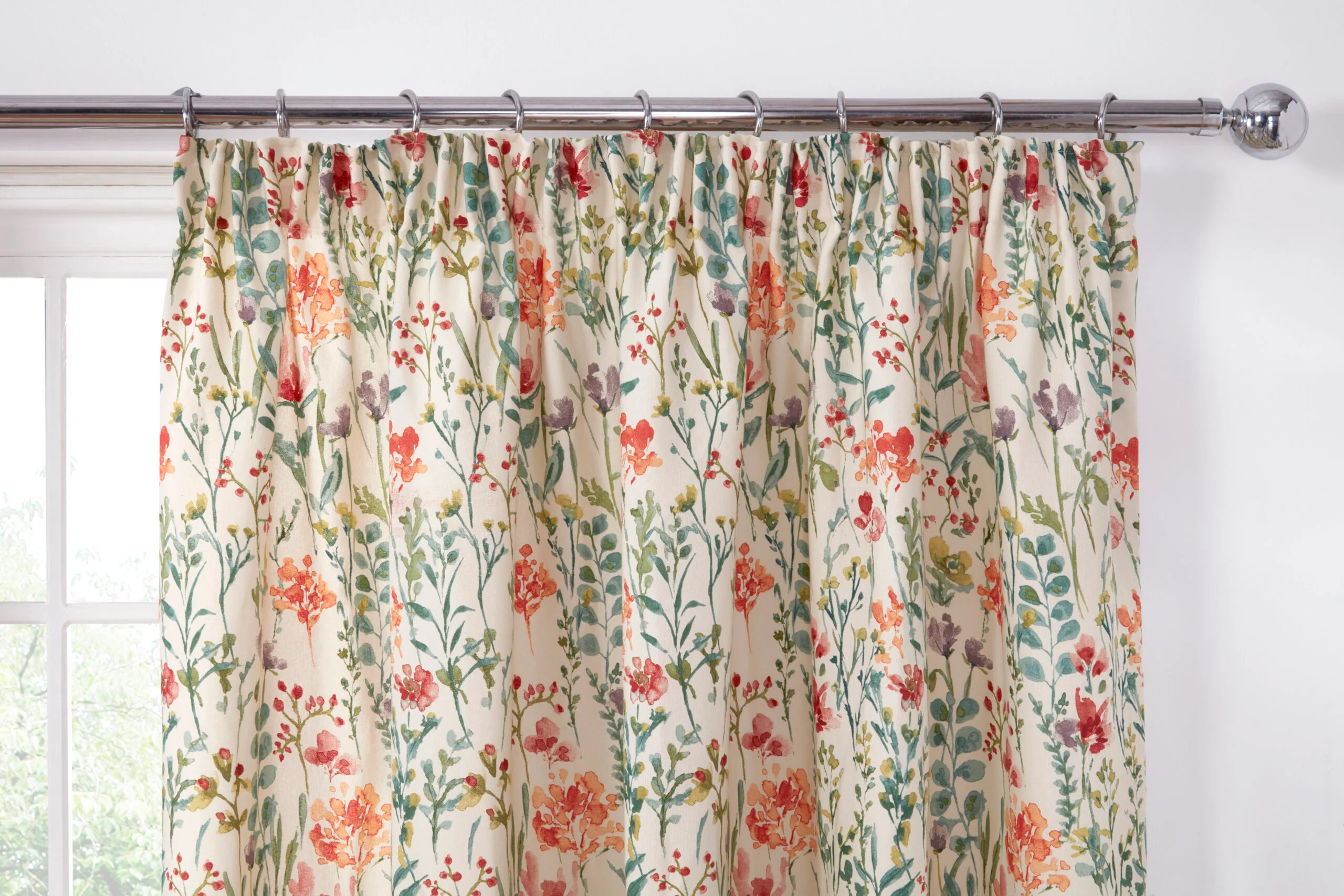 Amaryllis Floral Multi Pencil Pleat Curtains - Image 2
