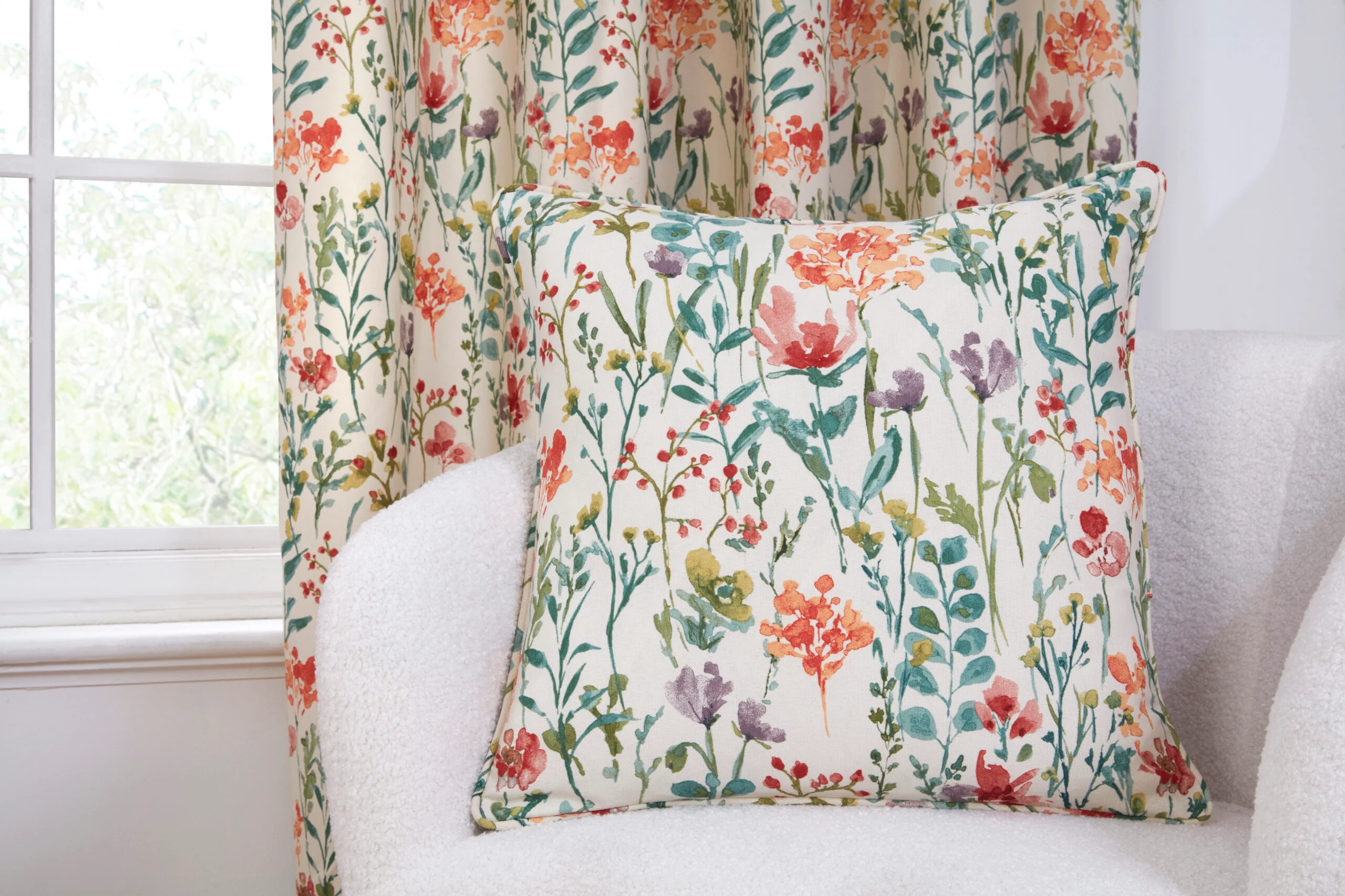 Amaryllis Floral Multi Pencil Pleat Curtains - Image 5