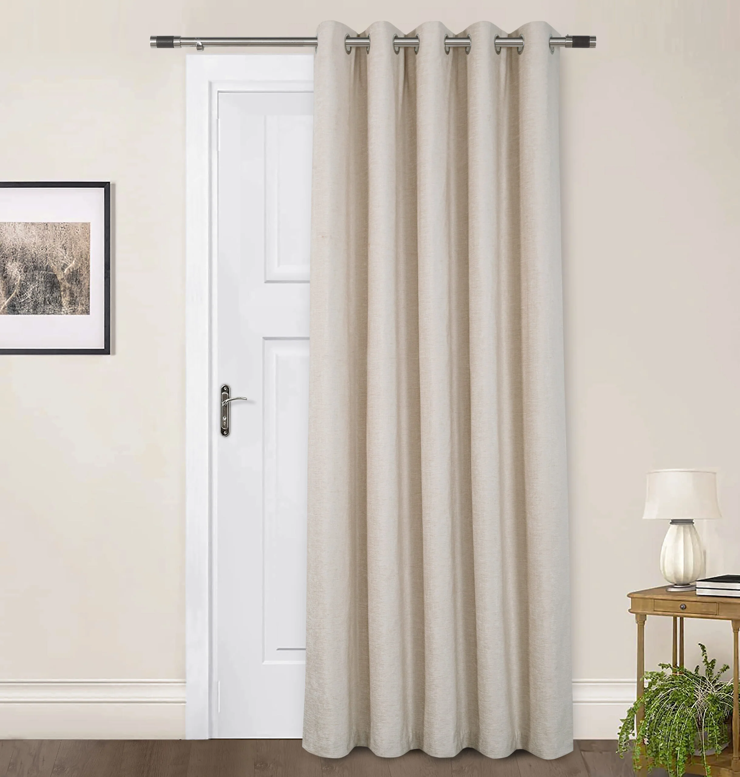 AMBERLEY NATURAL DOOR CURTAIN 66 X 84