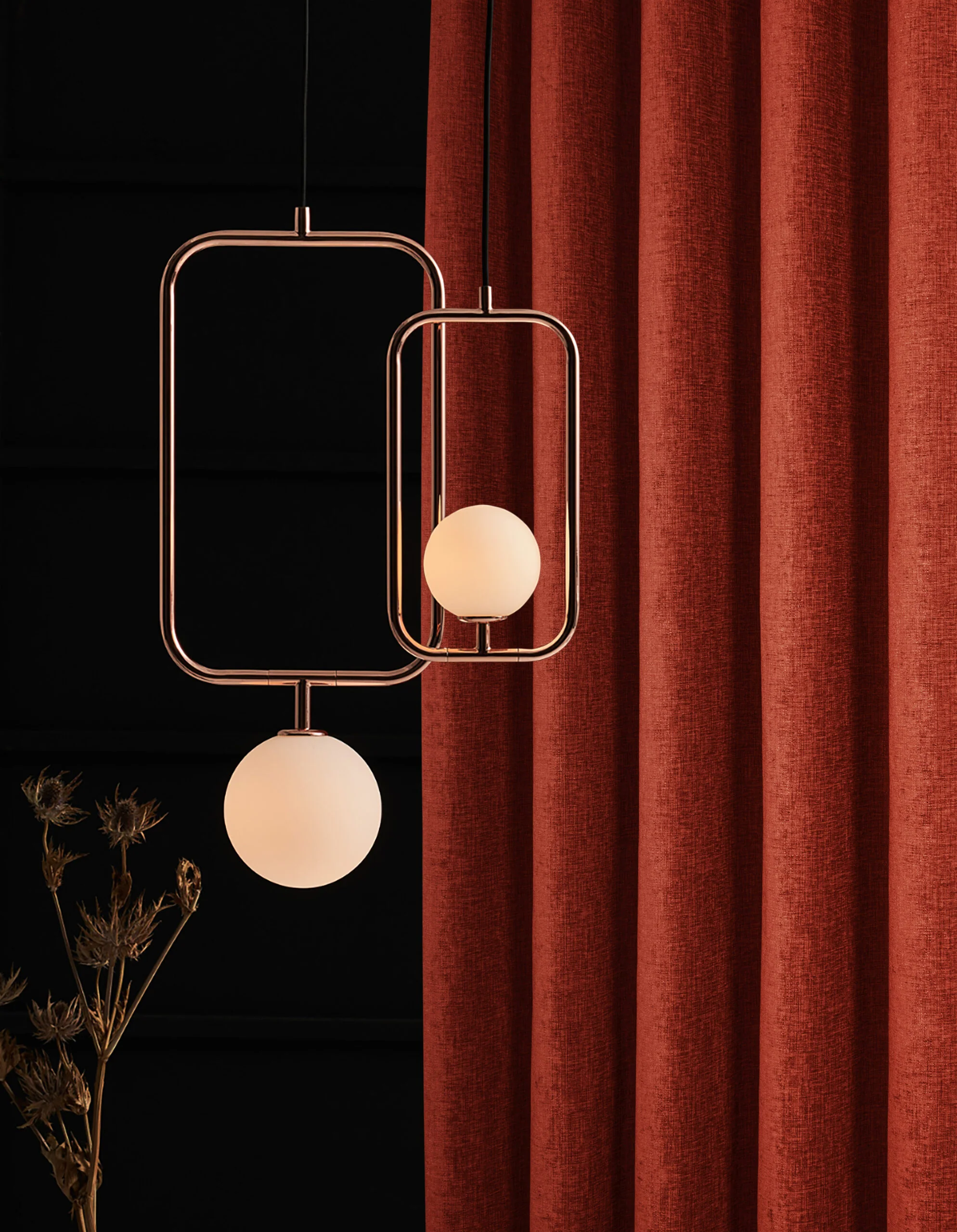 AMBERLEY TERRACOTTA EYELET CURTAINS THERMAL - Image 4