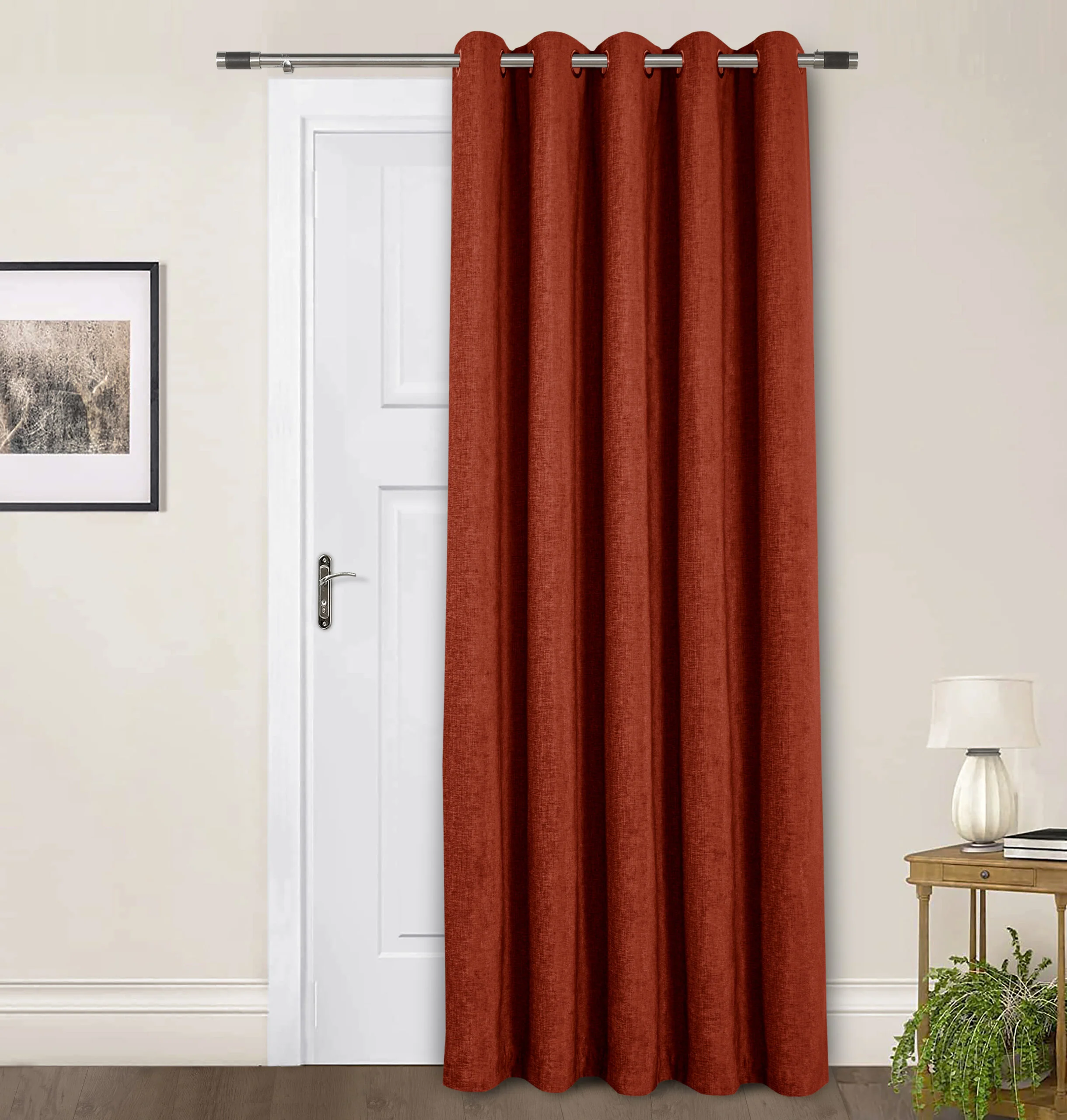 AMBERLEY TERRACOTTA EYELET CURTAINS THERMAL - Image 5
