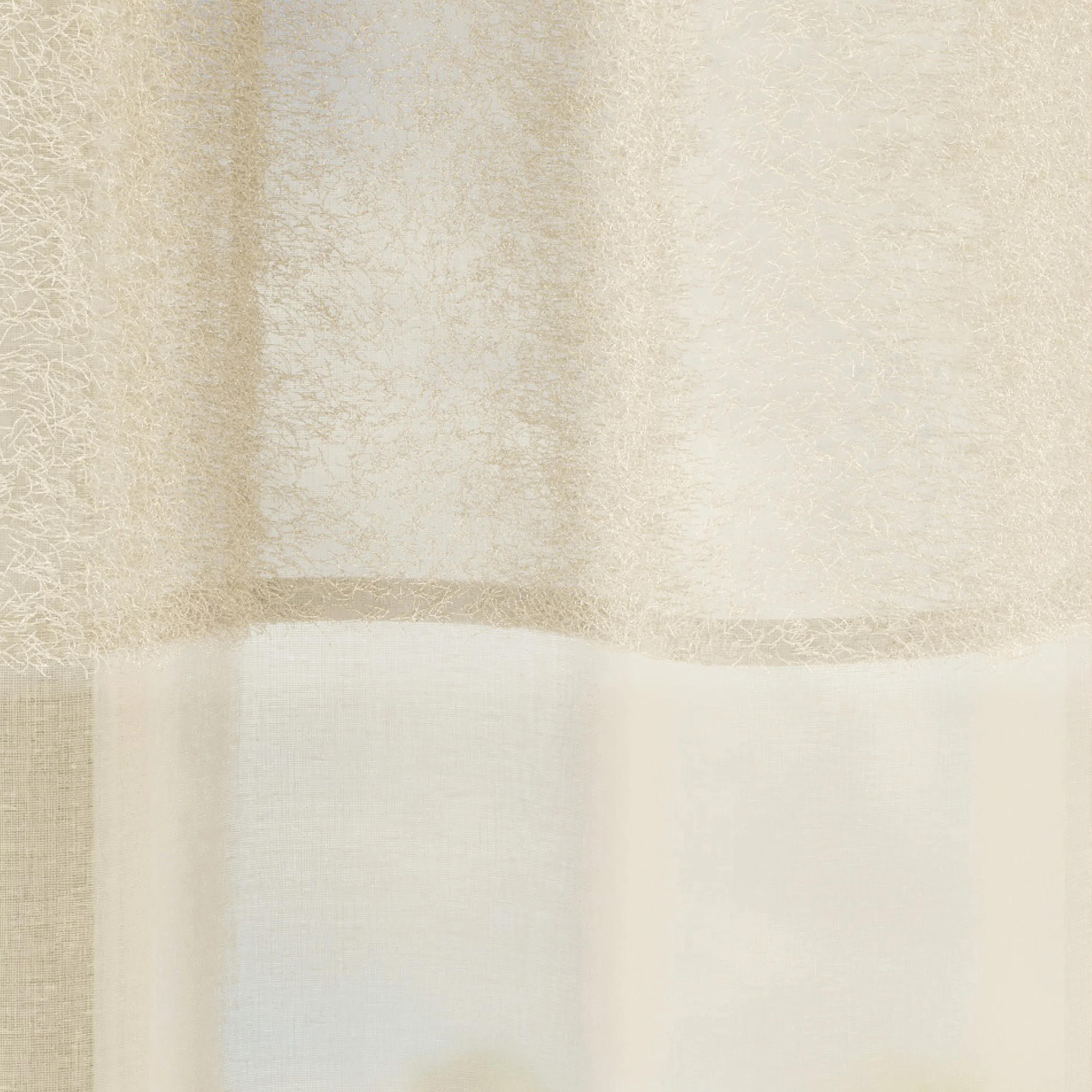 Andorra Cream Textured Header Sheer Voile Panels - Pair - Image 3