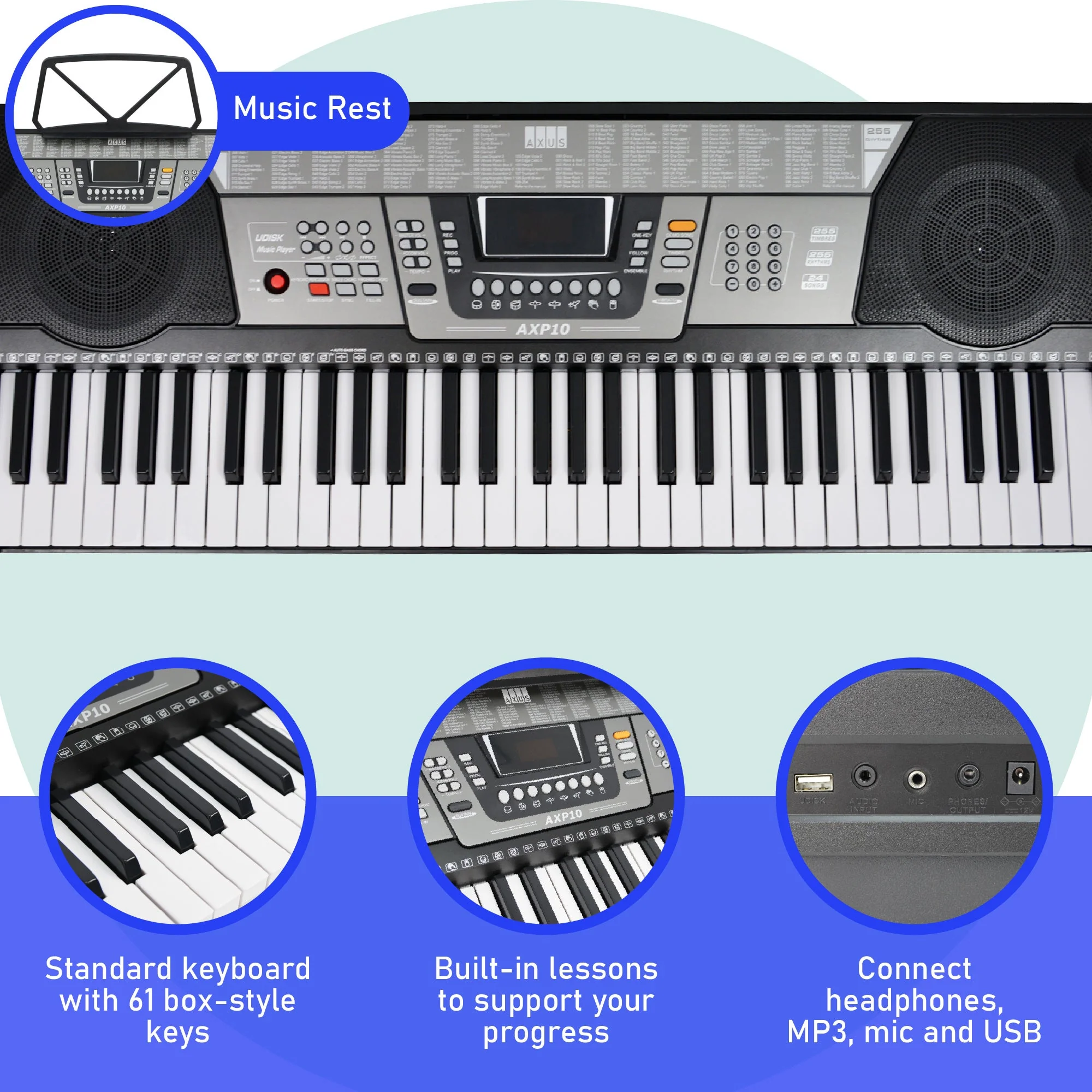 Axus 61 Key Keyboard - Image 2